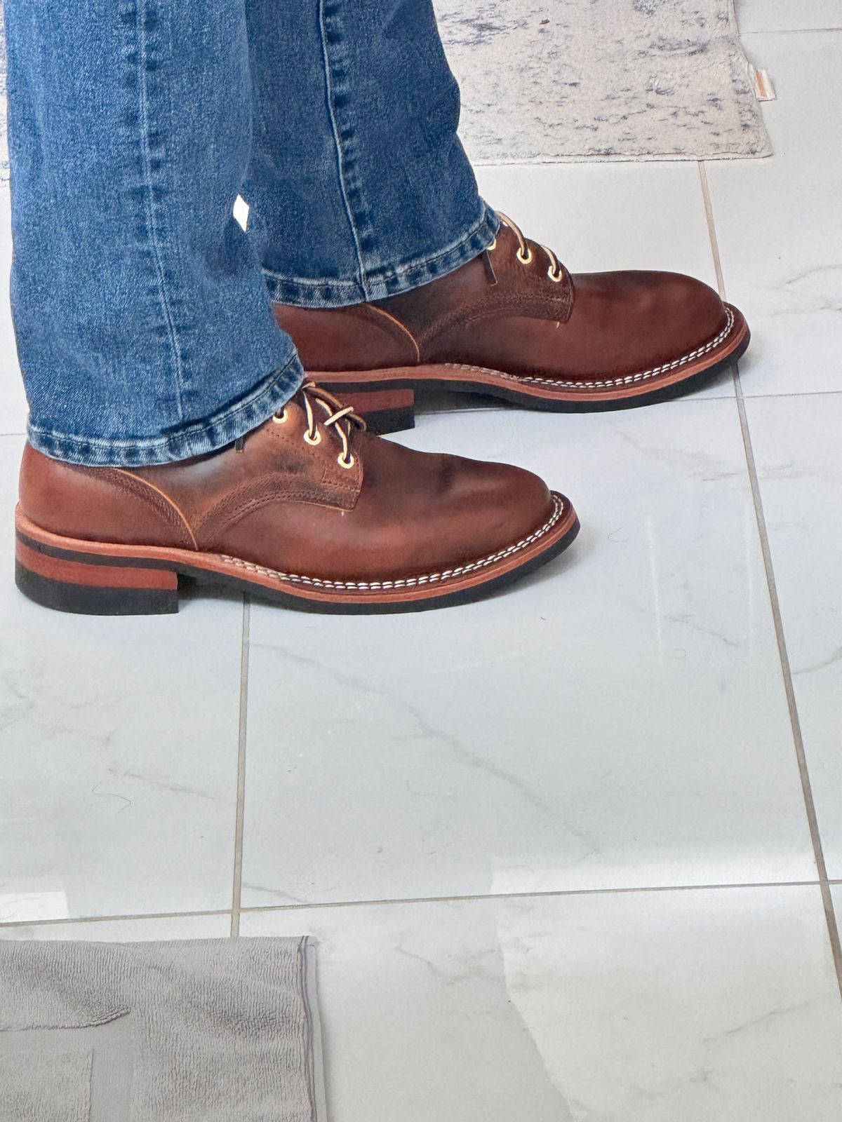 Photo by sjs426 on March 7, 2026 of the Nicks Falcon in Horween Orange Predator.