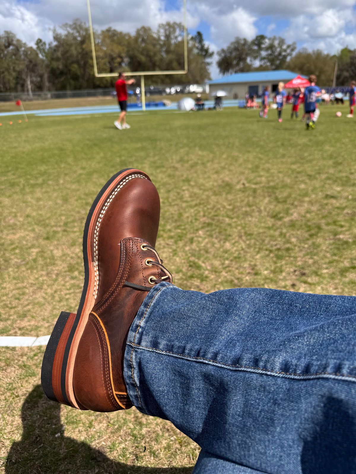 Photo by sjs426 on March 7, 2026 of the Nicks Falcon in Horween Orange Predator.