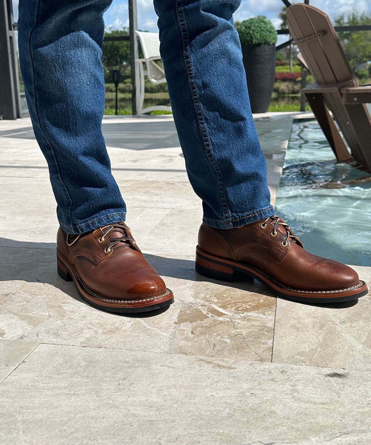 Photo by sjs426 on March 14, 2026 of the Nicks Falcon in Horween Orange Predator.