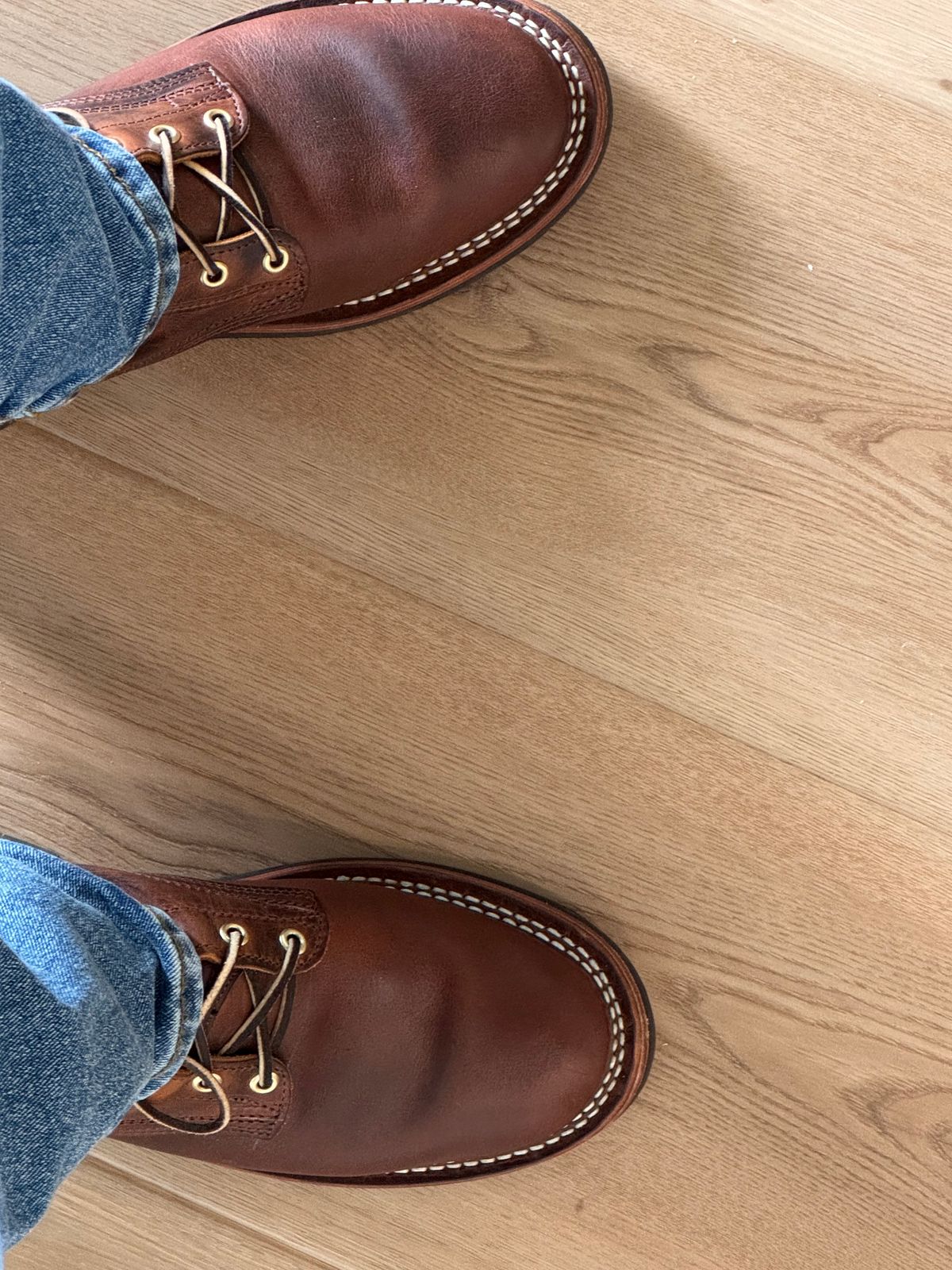Photo by sjs426 on May 6, 2026 of the Nicks Falcon in Horween Orange Predator.
