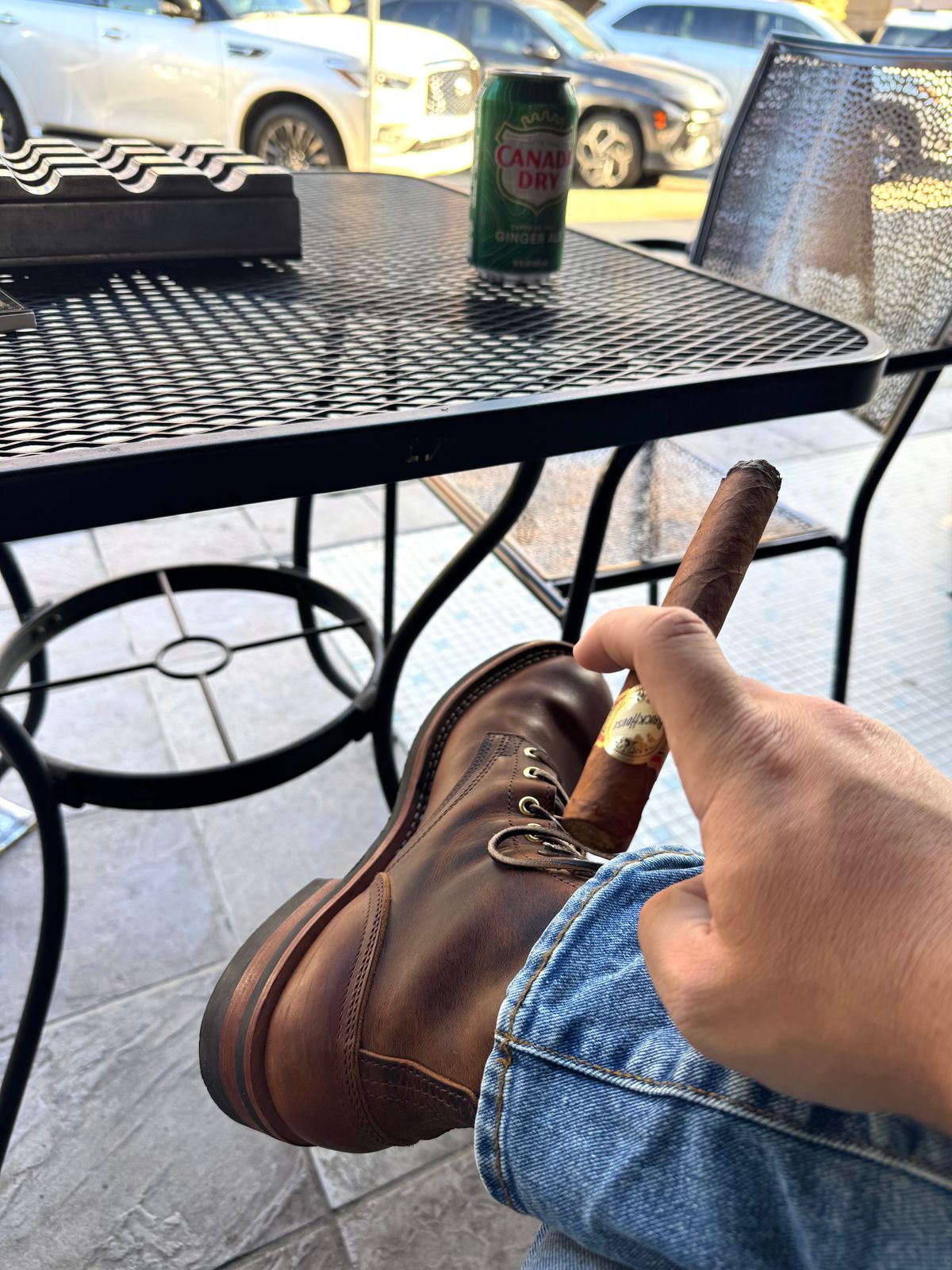 Photo by sjs426 on April 15, 2026 of the Nicks Falcon in Horween Orange Predator.