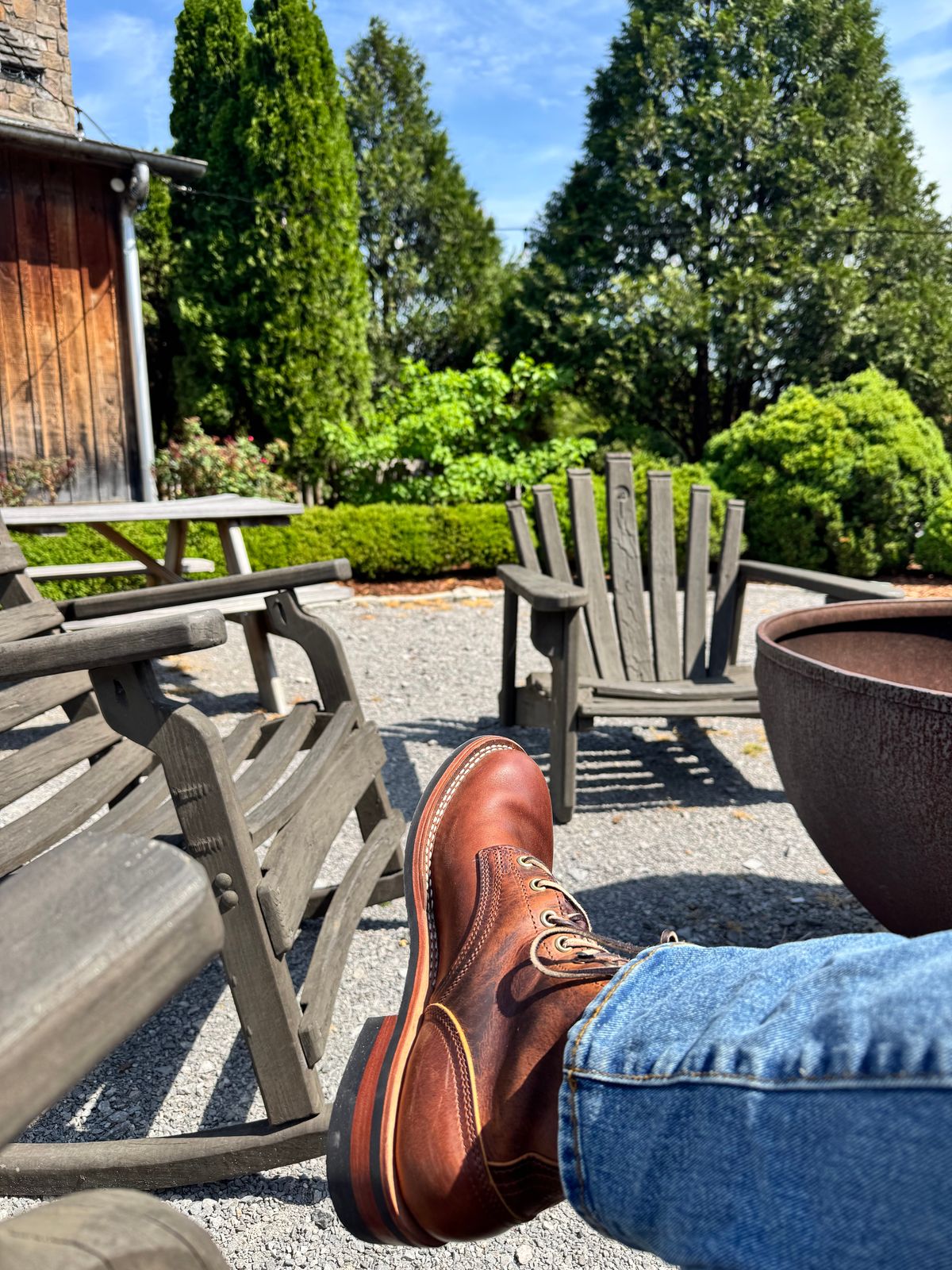 Photo by sjs426 on April 15, 2026 of the Nicks Falcon in Horween Orange Predator.