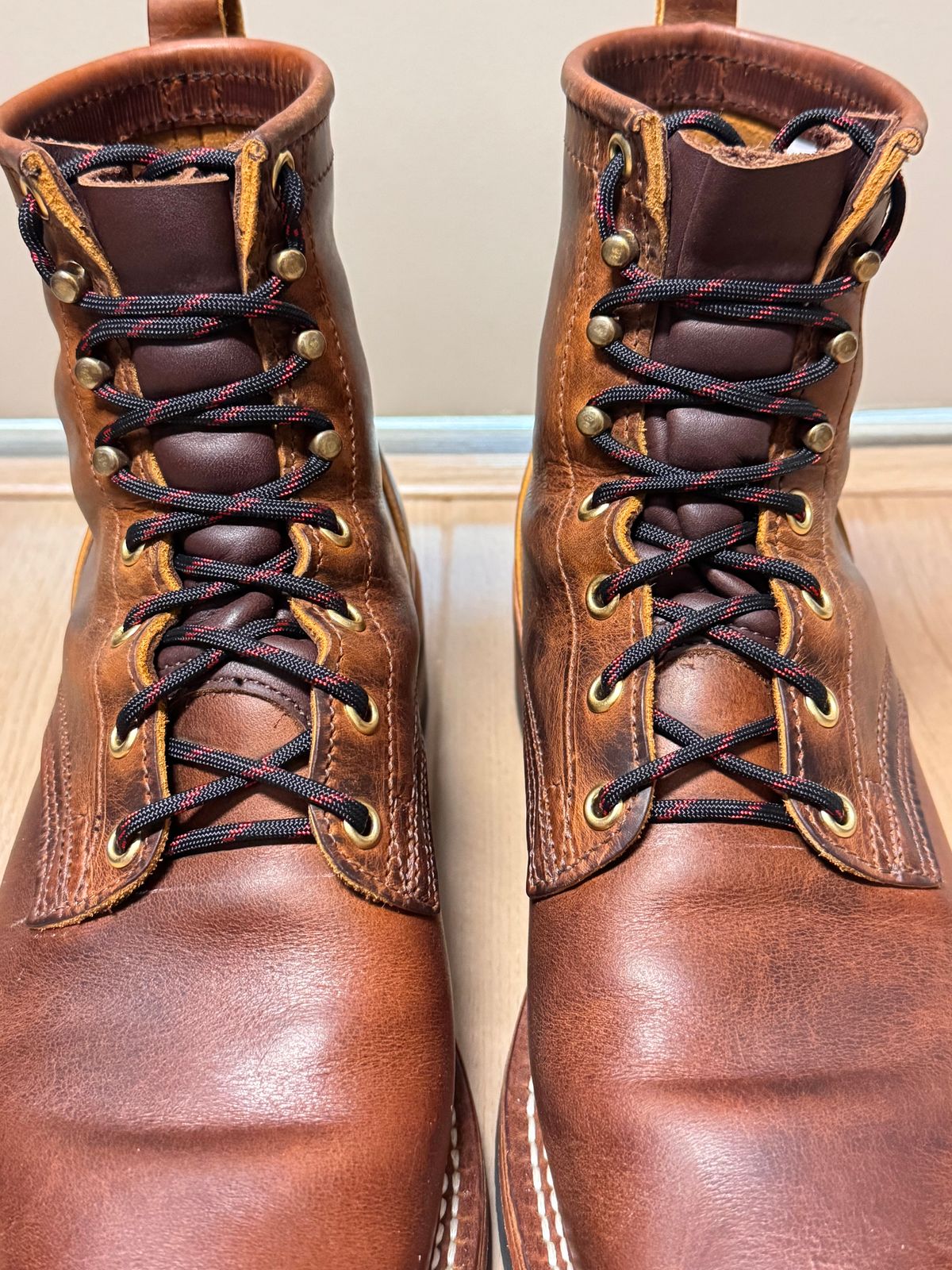 Photo by sjs426 on June 18, 2026 of the Nicks Falcon in Horween Orange Predator.