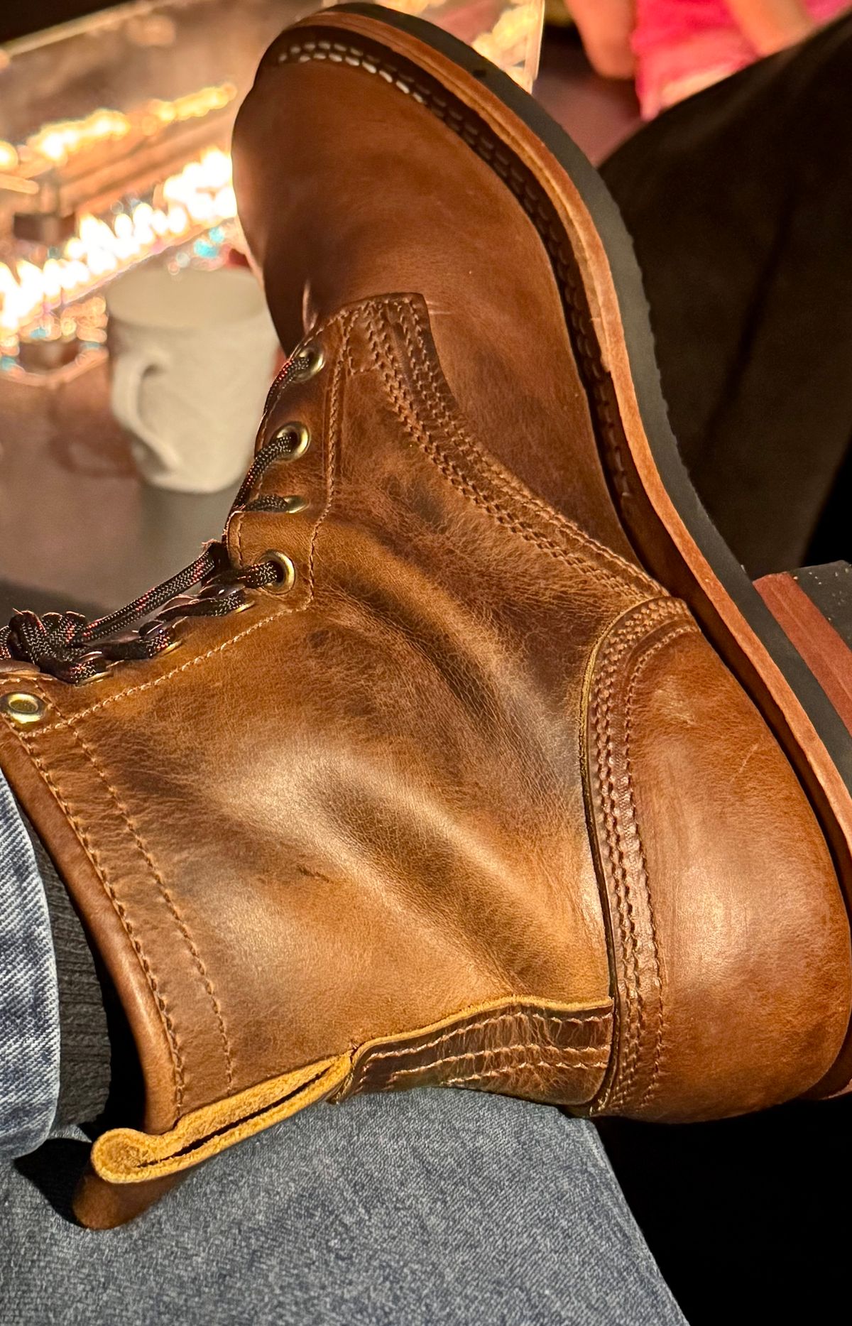 Photo by sjs426 on June 30, 2026 of the Nicks Falcon in Horween Orange Predator.