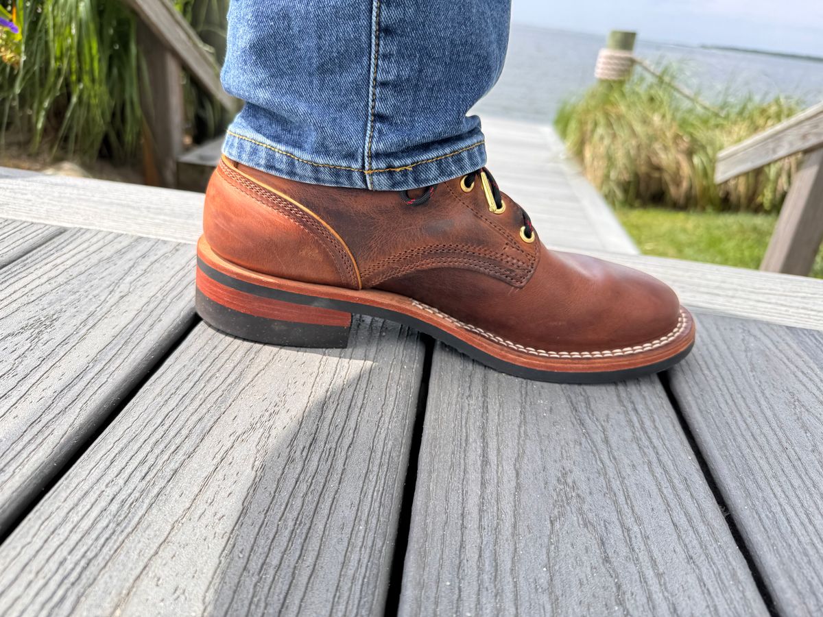 Photo by sjs426 on June 28, 2026 of the Nicks Falcon in Horween Orange Predator.