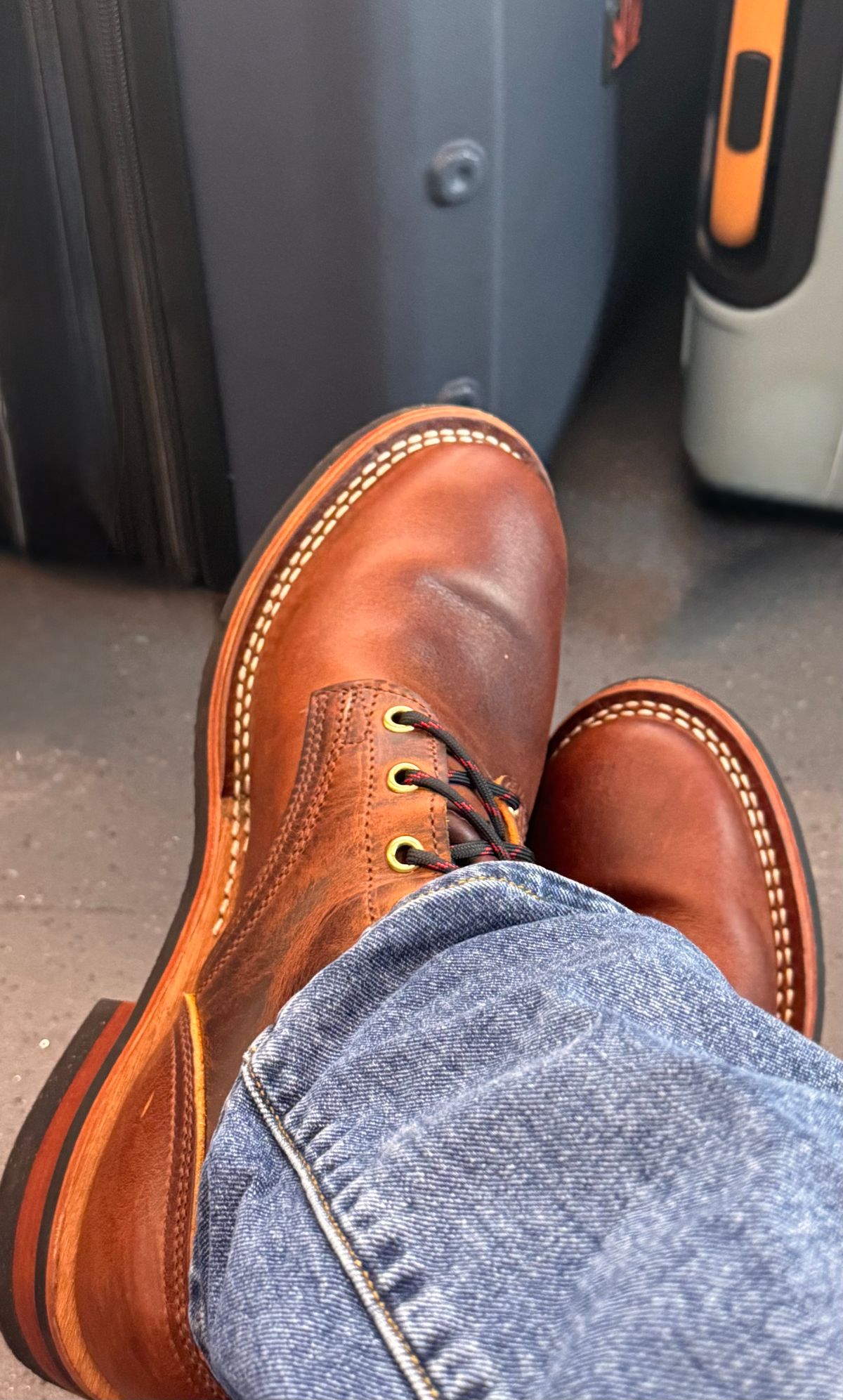 Photo by sjs426 on June 27, 2026 of the Nicks Falcon in Horween Orange Predator.