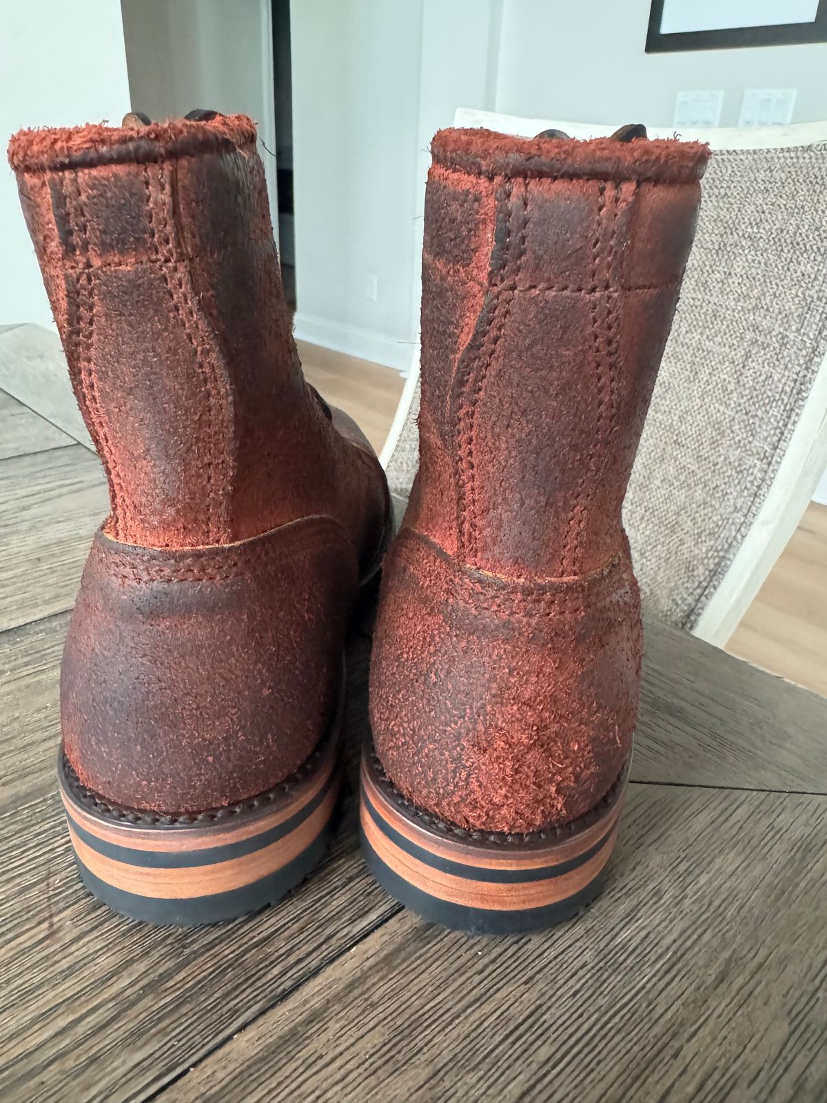 Photo by sjs426 on September 17, 2025 of the The Urban Wolf Club Axeman in Copper Rough Out.