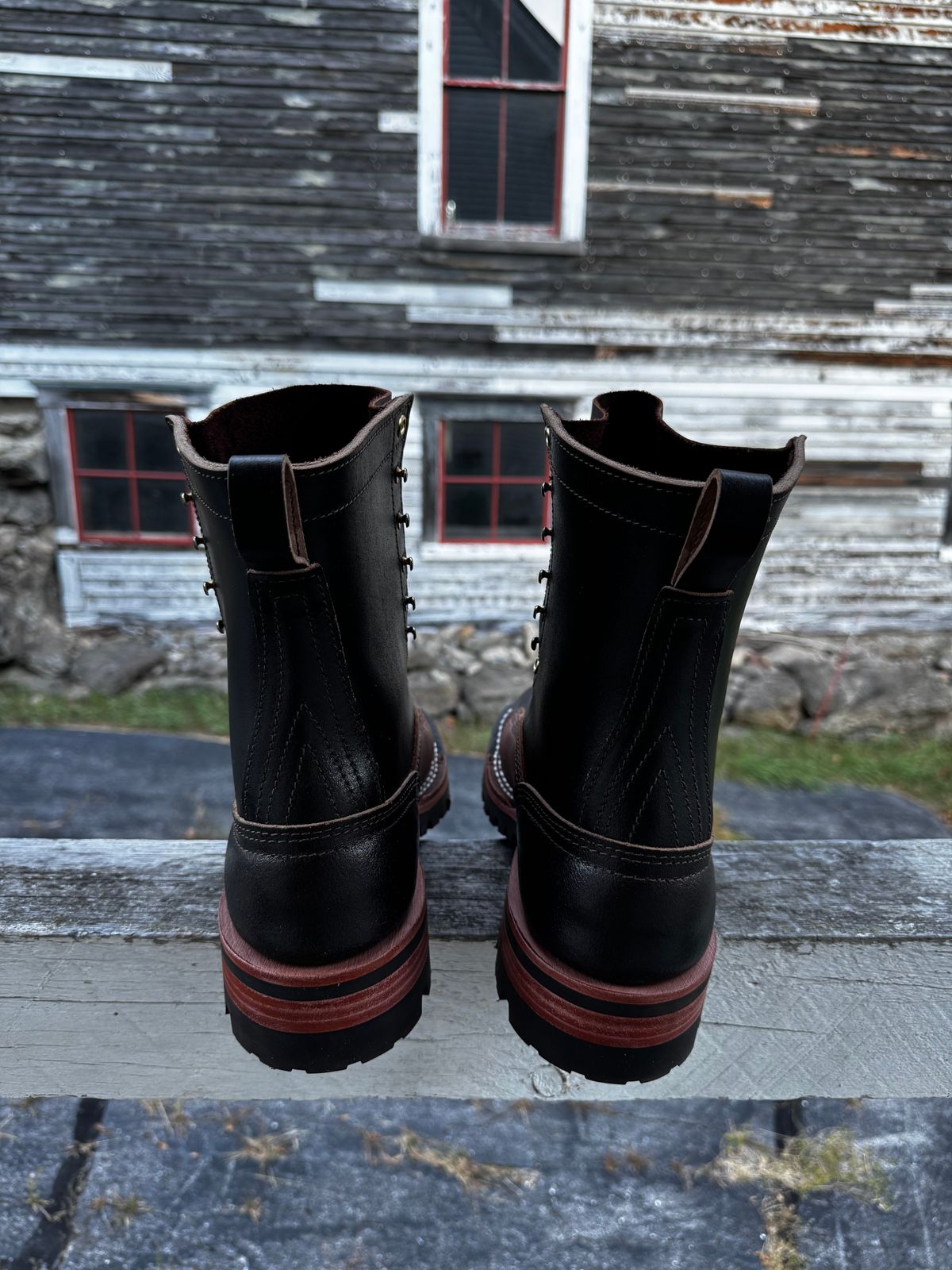 Photo by Theo on October 1, 2025 of the Nicks x Rose Anvil ND1 in Horween Brown Waxed Flesh & Seidel 1964 Brown.