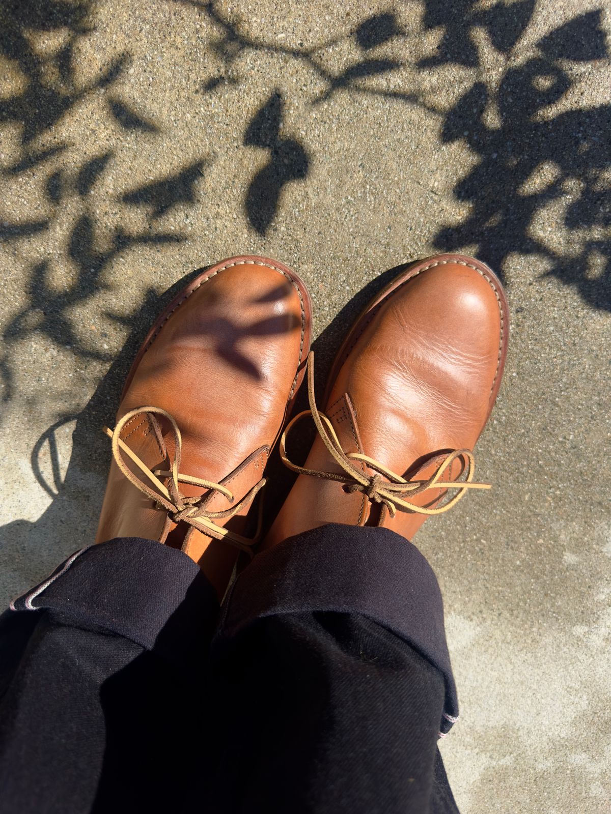 Photo by SighUnzips on October 17, 2025 of the Clarks Desert Boot in Unknown Natural Veg Tan.