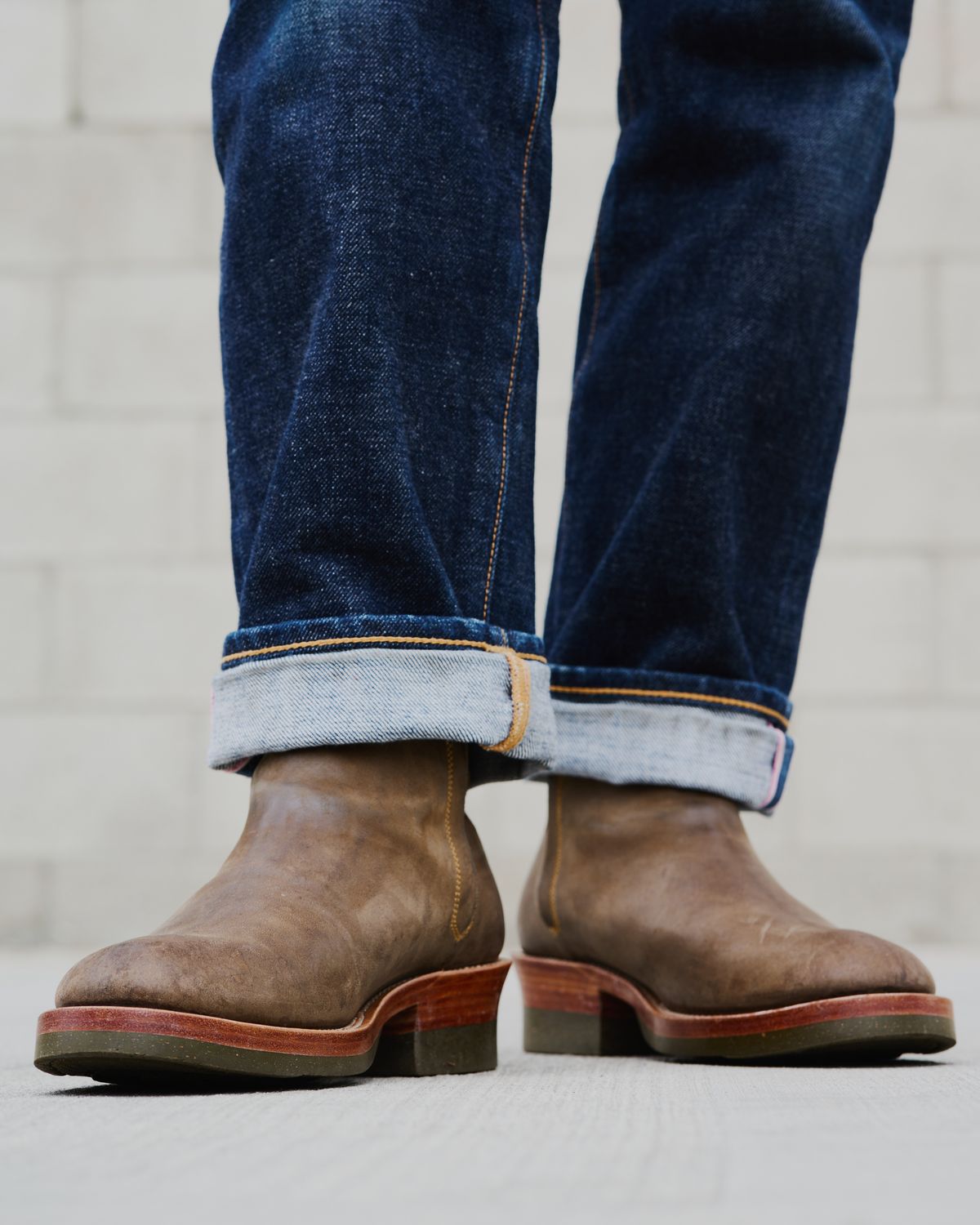 Photo by SighUnzips on October 28, 2024 of the Fortis Boots Antasena in Maryam Salvia Horsebutt.