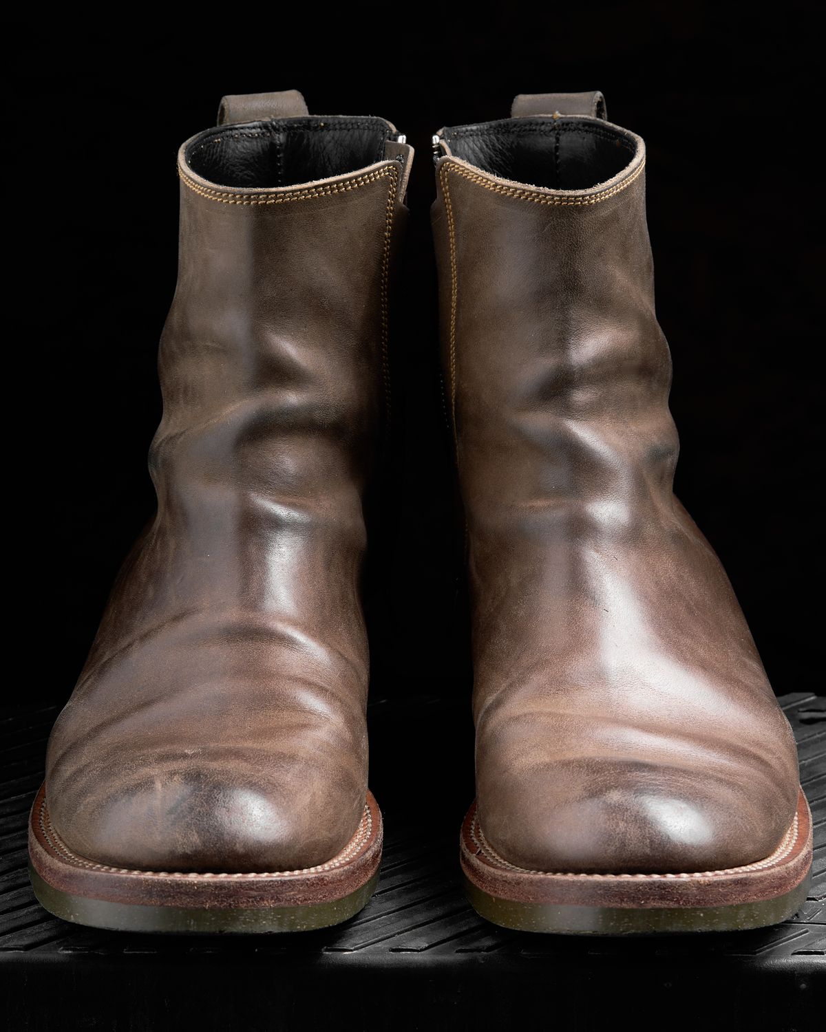Photo by SighUnzips on January 13, 2025 of the Fortis Boots Antasena in Maryam Salvia Horsebutt.
