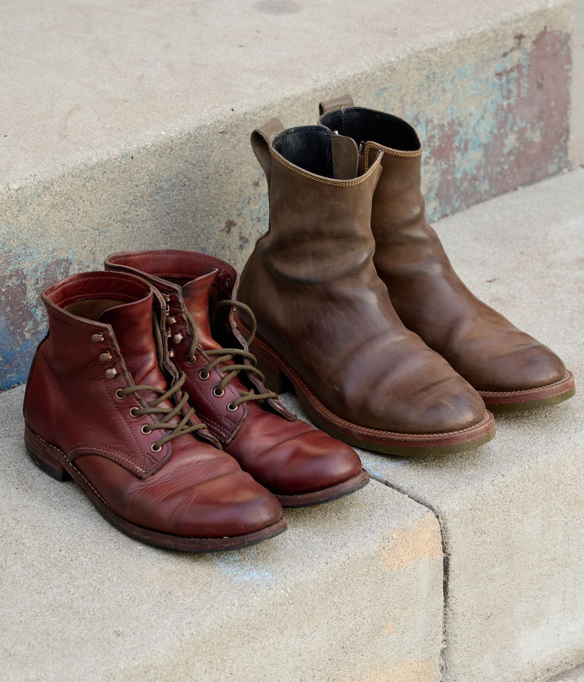 Photo by SighUnzips on January 11, 2025 of the Wolverine 1000 Mile Plain-Toe Boot in Horween Rust Chromexcel.
