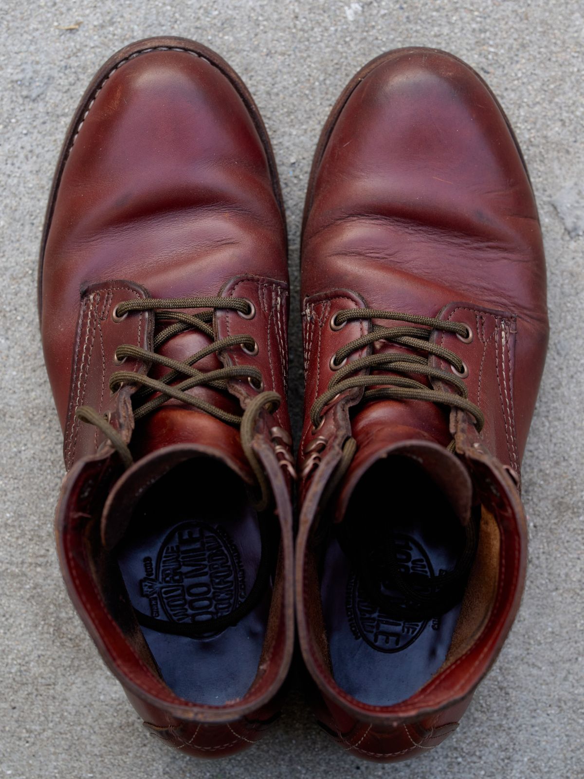 Photo by SighUnzips on January 11, 2025 of the Wolverine 1000 Mile Plain-Toe Boot in Horween Rust Chromexcel.