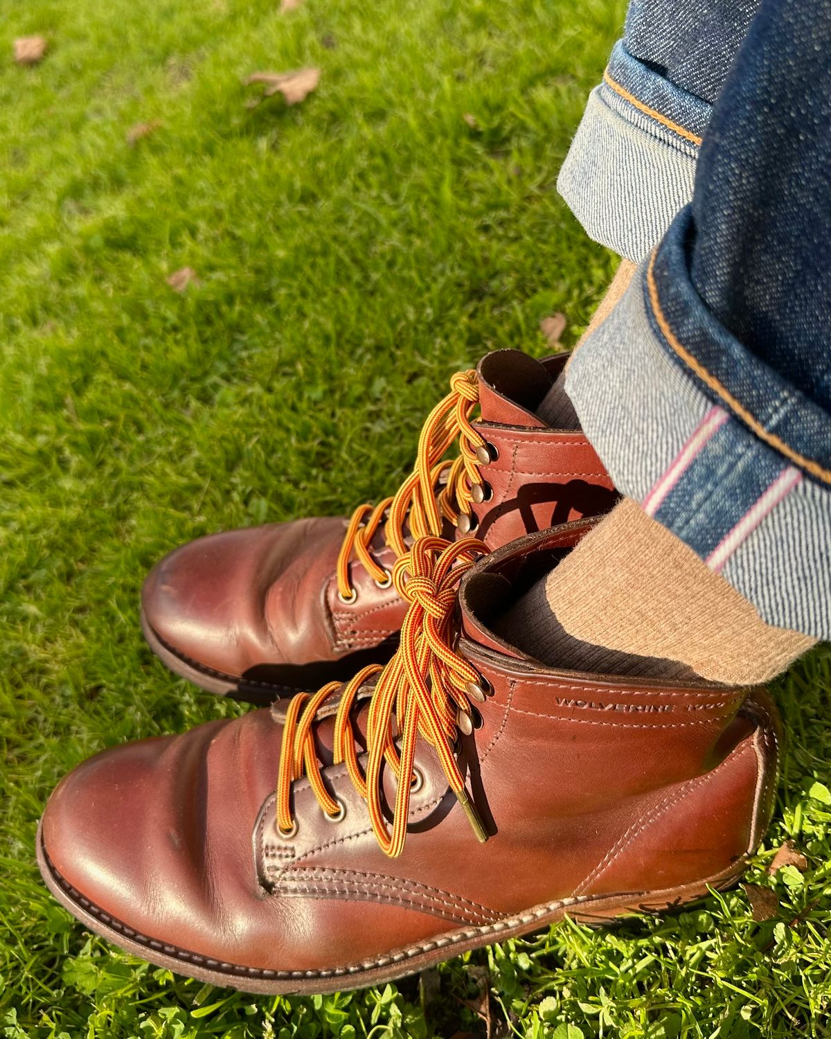Photo by SighUnzips on January 27, 2025 of the Wolverine 1000 Mile Plain-Toe Boot in Horween Rust Chromexcel.