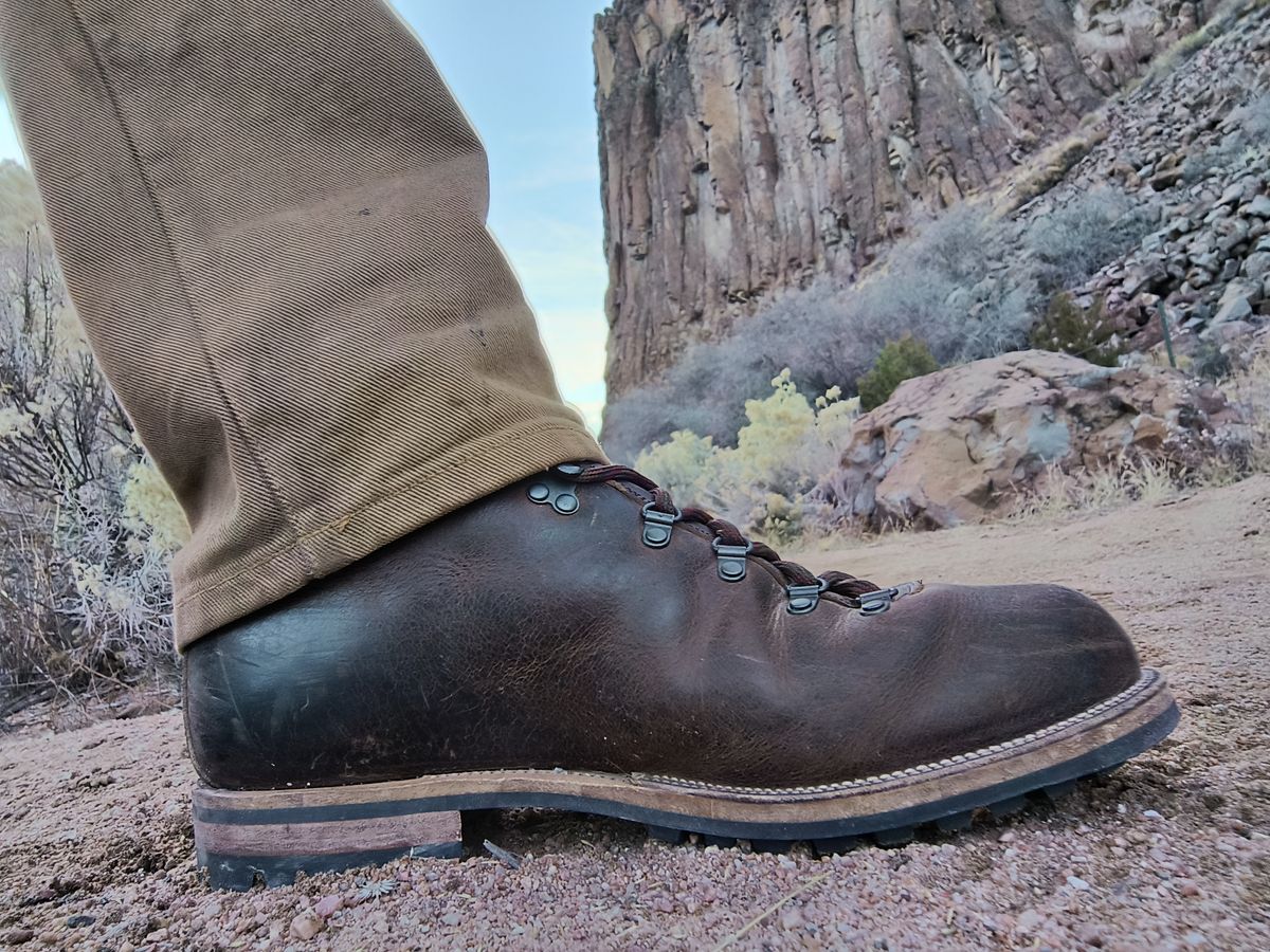 Photo by ArchieGoodyear on November 28, 2025 of the Viberg Pachena Bay in Horween Rowdy Dachshund.