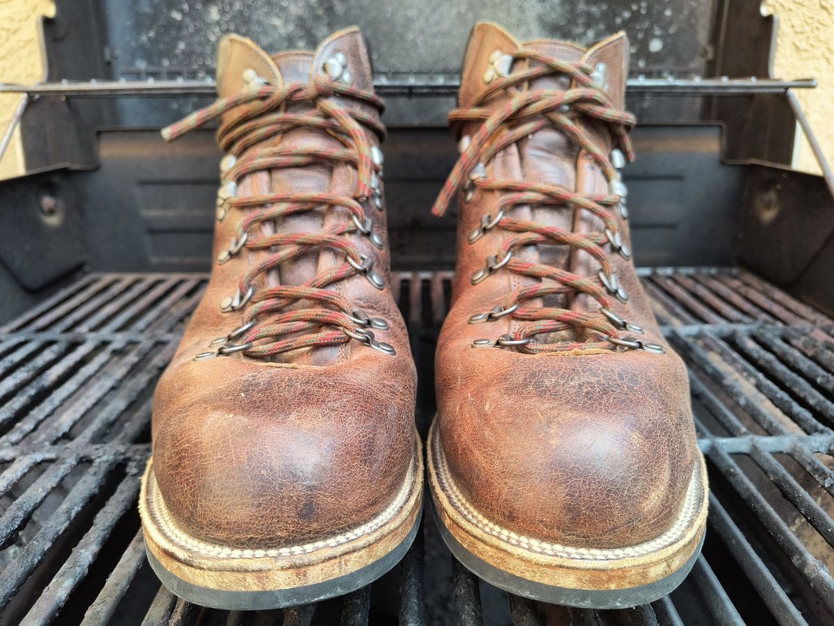 Photo by ArchieGoodyear on December 4, 2025 of the Viberg Pachena Bay in Horween Rowdy Dachshund.