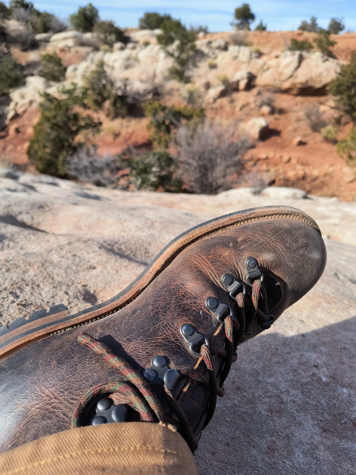 Photo by ArchieGoodyear on December 26, 2025 of the Viberg Pachena Bay in Horween Rowdy Dachshund.