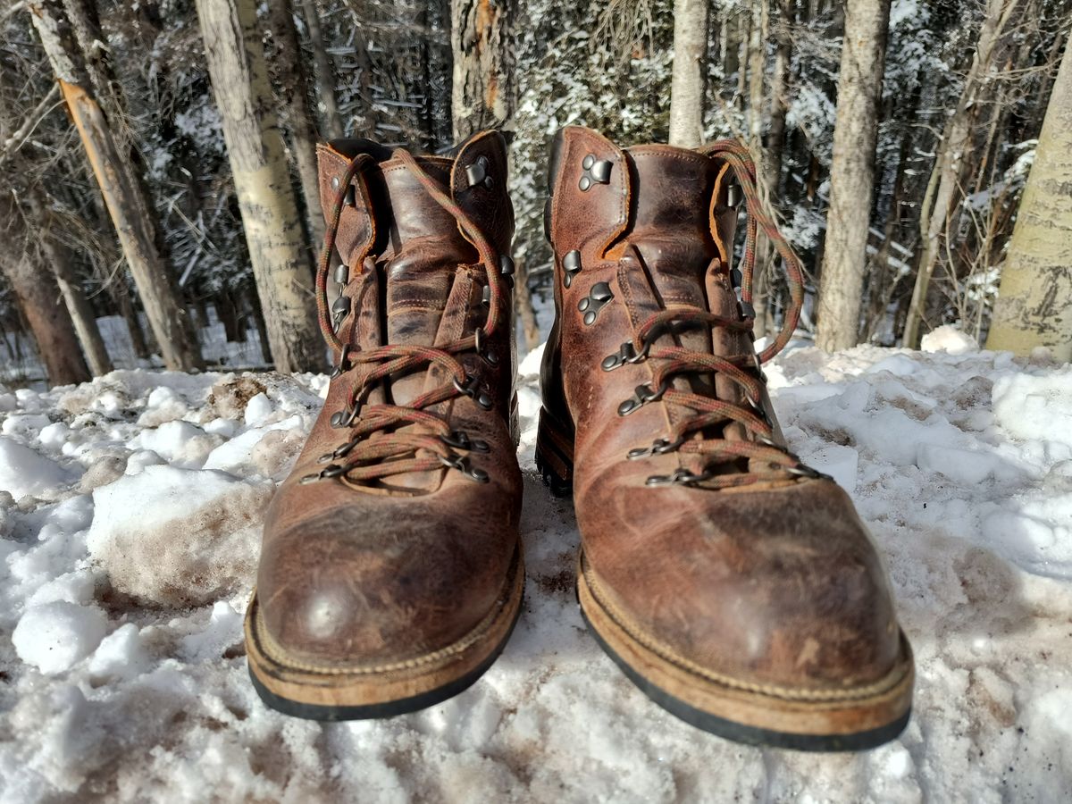 Photo by ArchieGoodyear on December 28, 2025 of the Viberg Pachena Bay in Horween Rowdy Dachshund.