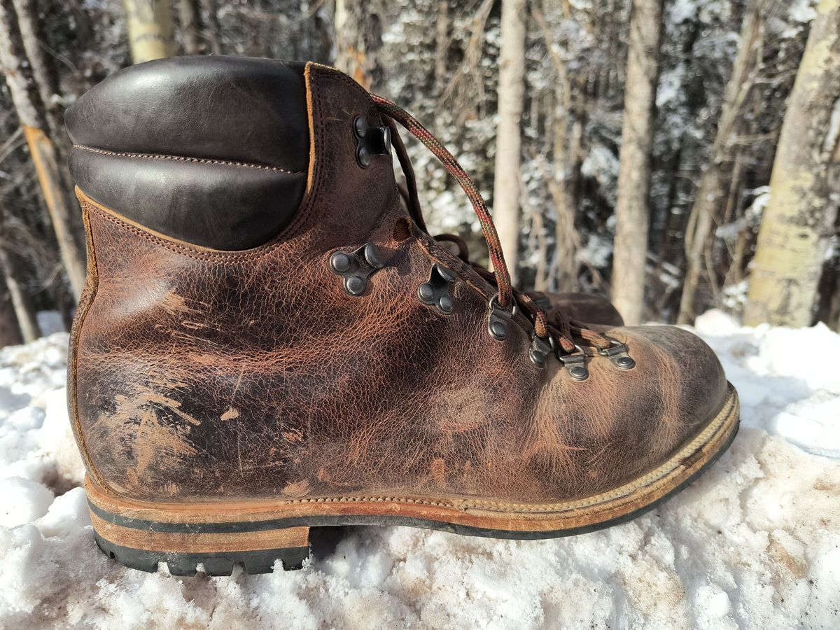 Photo by ArchieGoodyear on December 28, 2025 of the Viberg Pachena Bay in Horween Rowdy Dachshund.