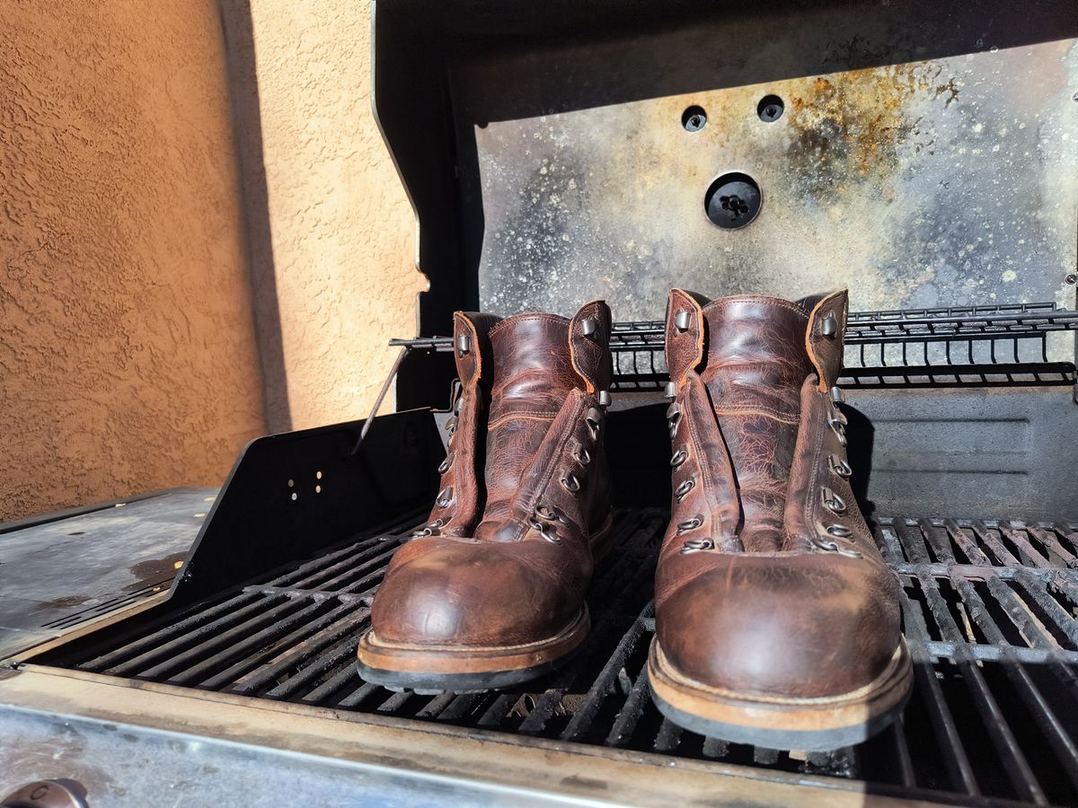 Photo by ArchieGoodyear on April 5, 2026 of the Viberg Pachena Bay in Horween Rowdy Dachshund.