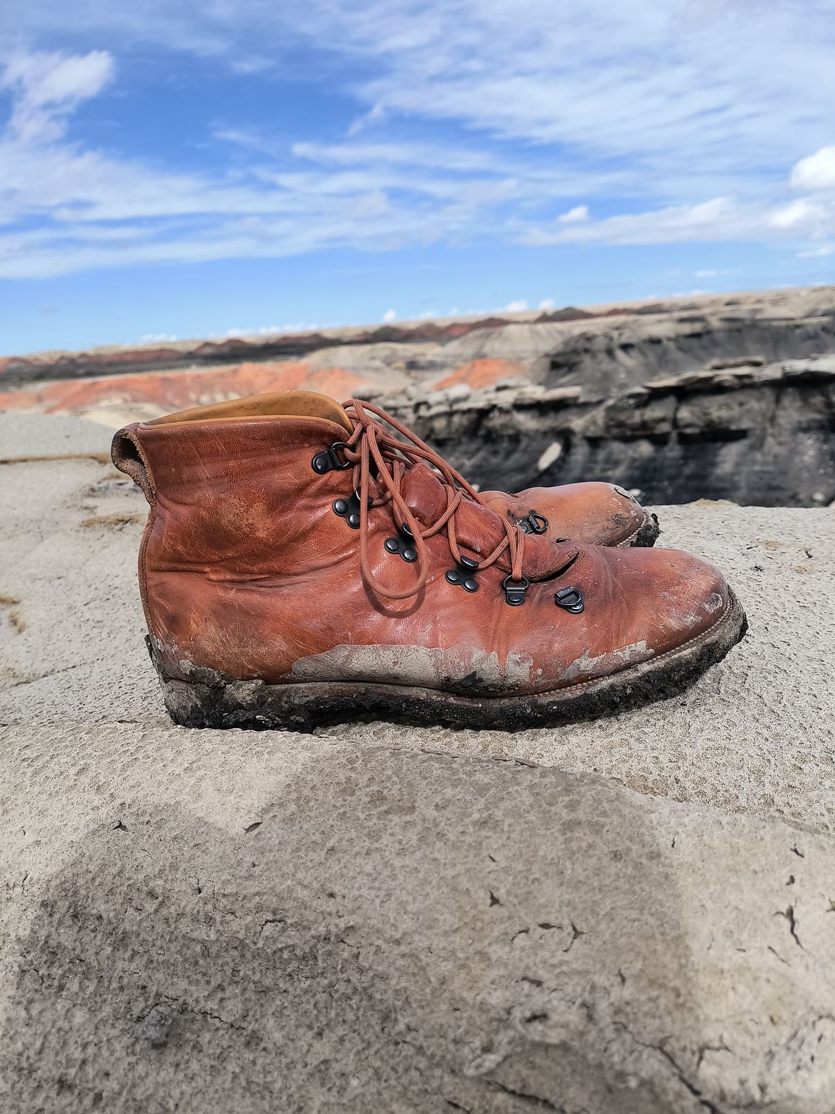 Photo by ArchieGoodyear on October 12, 2025 of the Viberg Hiker in Horween Natural Dublin.