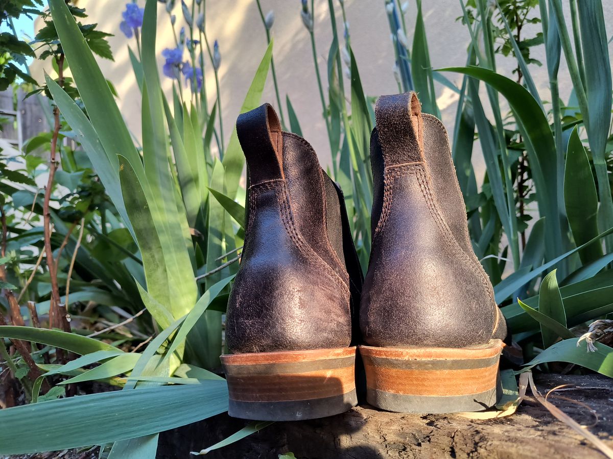 Photo by ArchieGoodyear on April 29, 2026 of the White's White's/C-350 Chelsea in Horween Black Waxed Flesh.