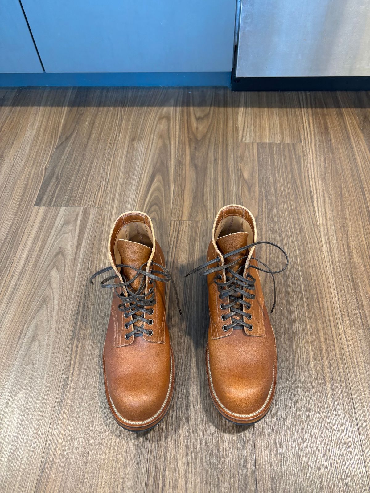 Photo by ratseller on June 30, 2026 of the Viberg Service Boot in Moc Latigo Waxed Flesh.