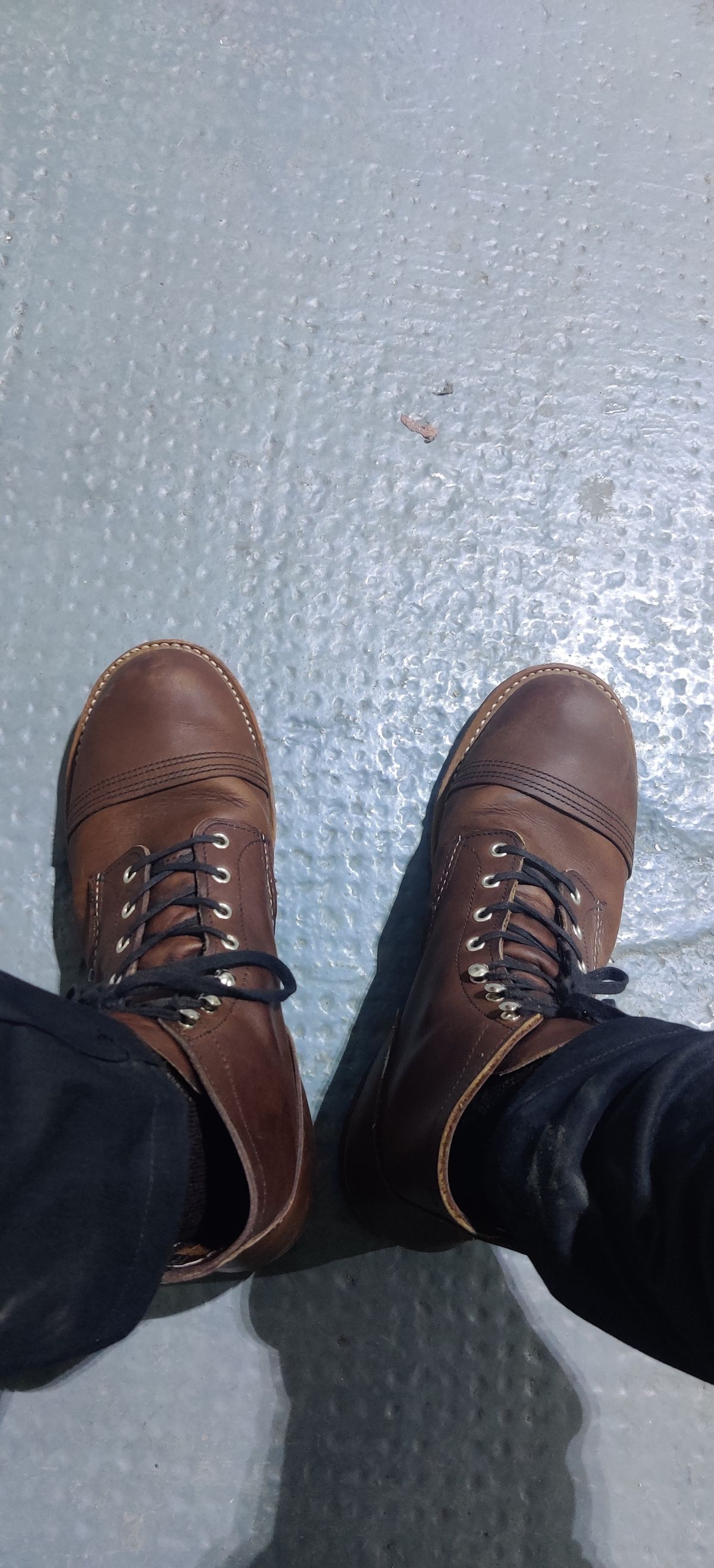 Photo by BootStrapBill on March 7, 2024 of the Red Wing Iron Ranger in S.B. Foot Amber Harness.