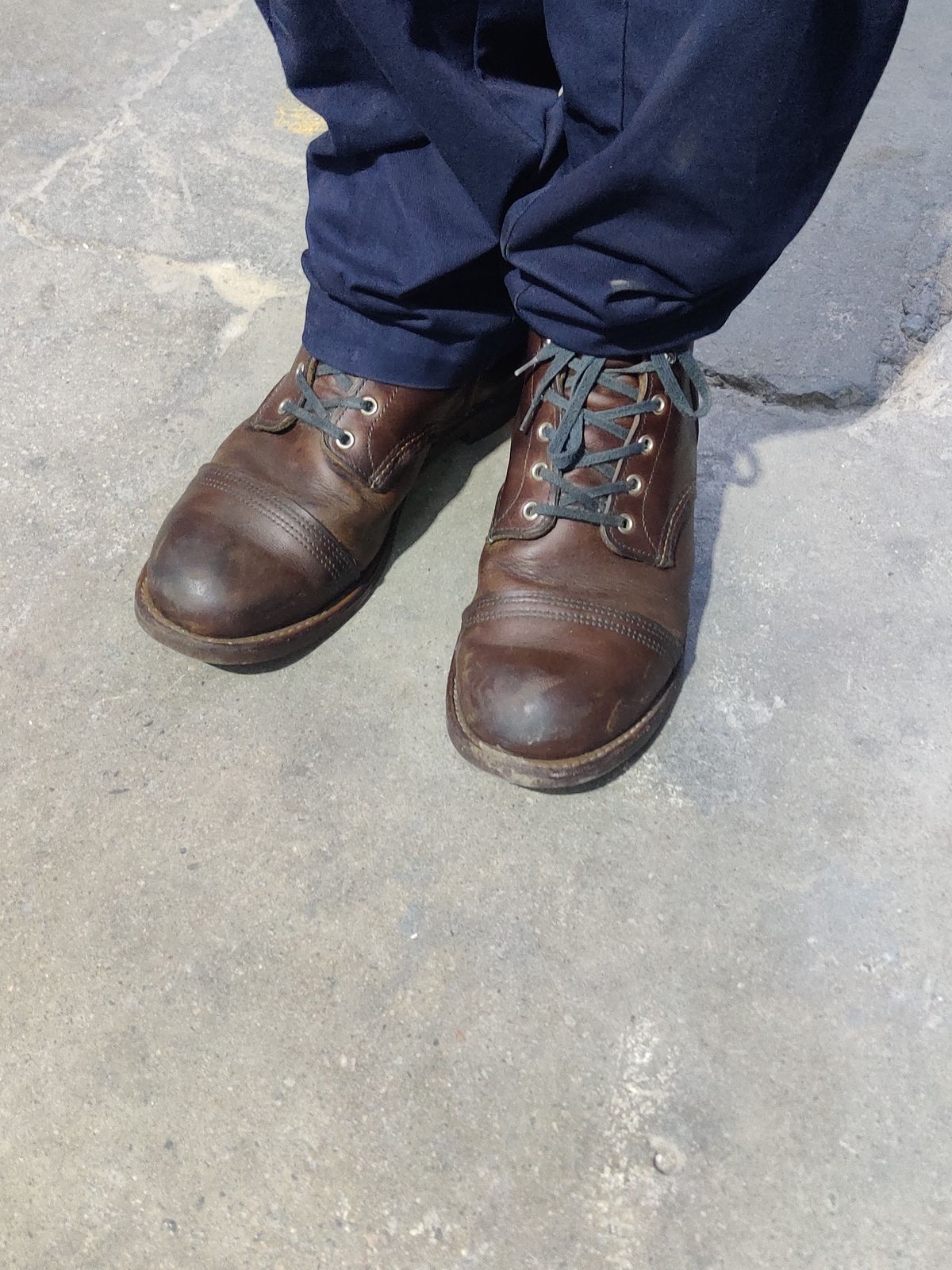 Photo by BootStrapBill on December 5, 2024 of the Red Wing Iron Ranger in S.B. Foot Amber Harness.