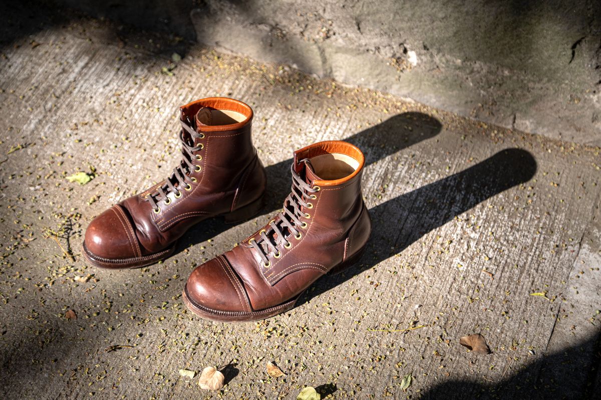 Photo by JorgeGuadarrama on December 6, 2025 of the Jorge Guadarrama Heritage Mx in Horween Timber Chromexcel.