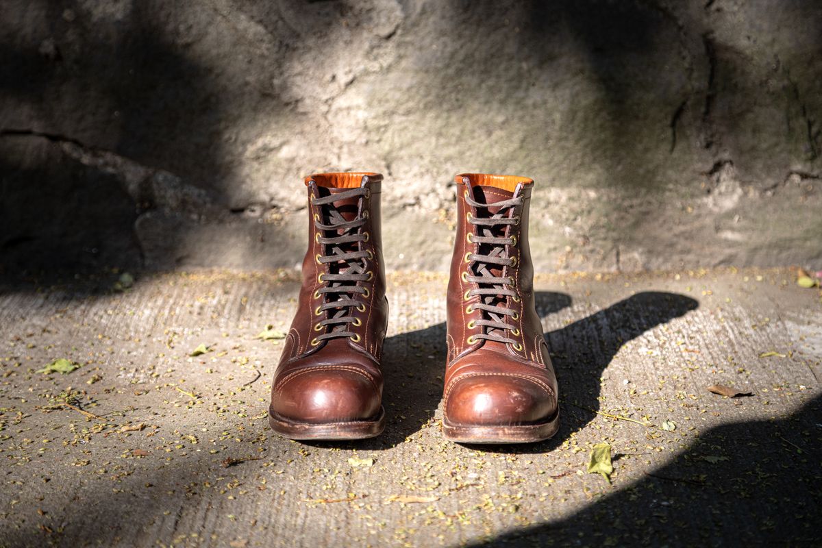 Photo by JorgeGuadarrama on December 6, 2025 of the Jorge Guadarrama Heritage Mx in Horween Timber Chromexcel.