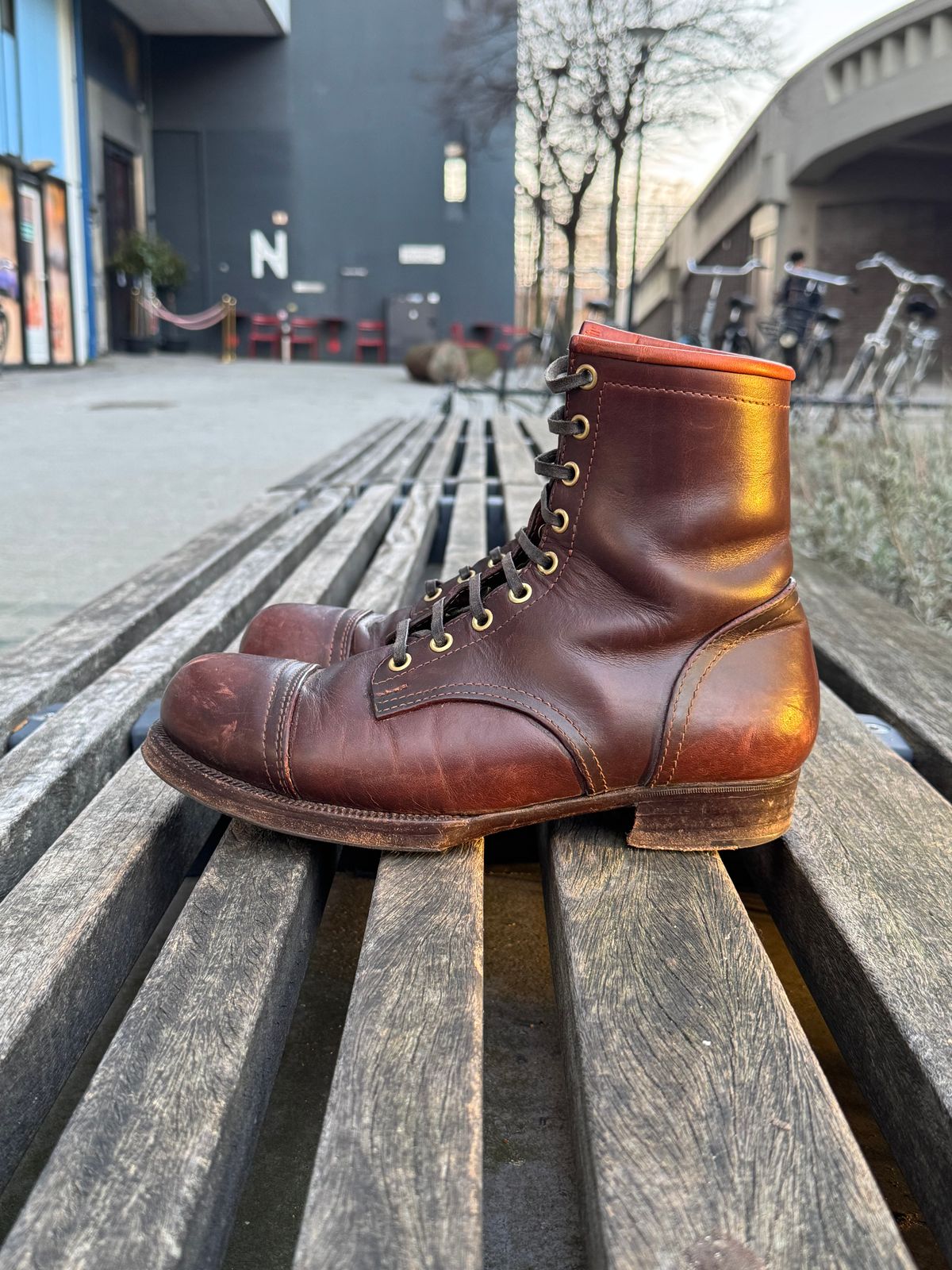 Photo by JorgeGuadarrama on March 5, 2026 of the Jorge Guadarrama Heritage Mx in Horween Timber Chromexcel.
