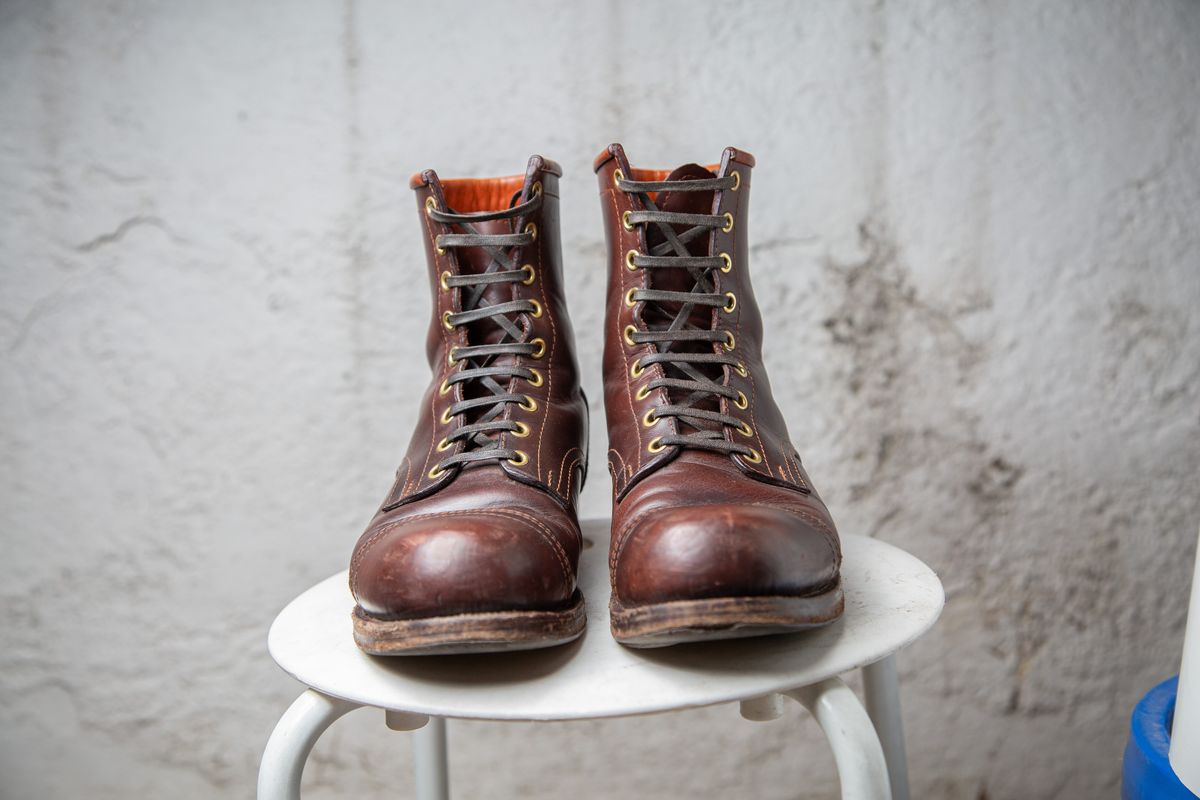 Photo by JorgeGuadarrama on April 6, 2026 of the Jorge Guadarrama Heritage Mx in Horween Timber Chromexcel.