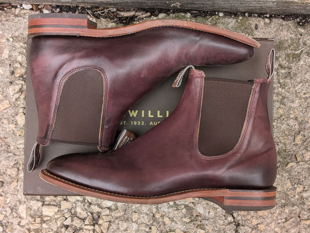 Photo by Octopodia on November 3, 2024 of the R.M. Williams Chinchilla in Burnished Crust Leather.