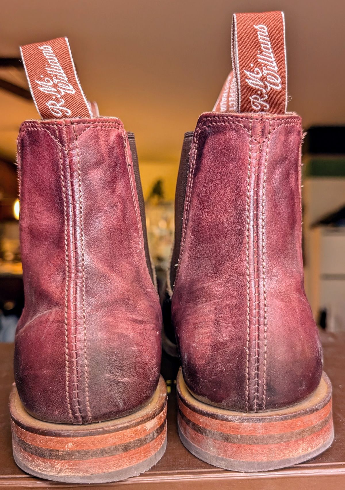 Photo by Octopodia on January 5, 2025 of the R.M. Williams Chinchilla in Burnished Crust Leather.