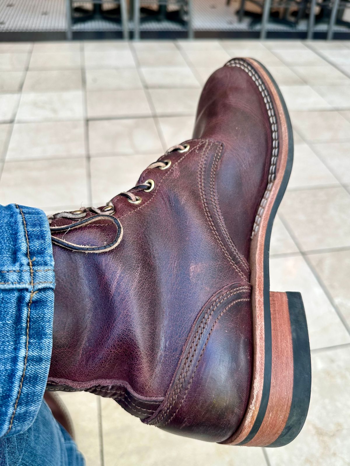 Photo by RUNNOFT on November 13, 2025 of the Nicks Nicks X Parkhurst V3 in Horween Cypress 8.