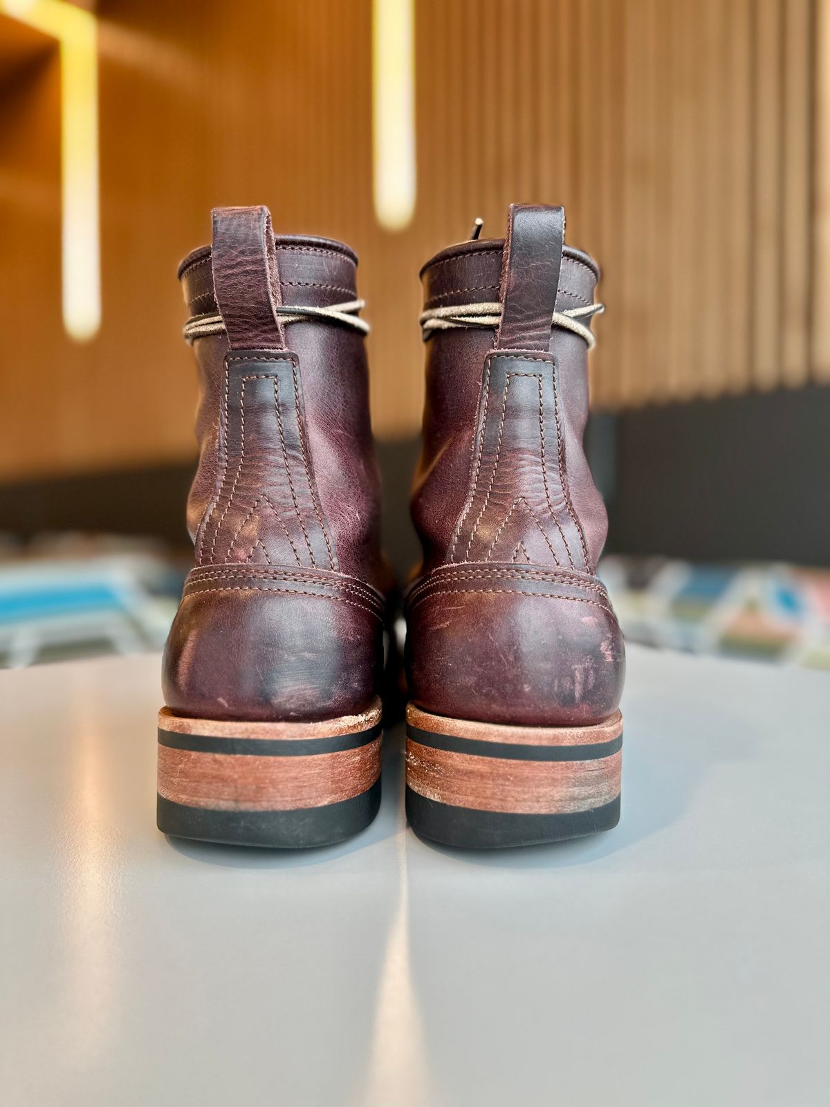 Photo by RUNNOFT on December 1, 2025 of the Nicks Nicks X Parkhurst V3 in Horween Cypress 8.