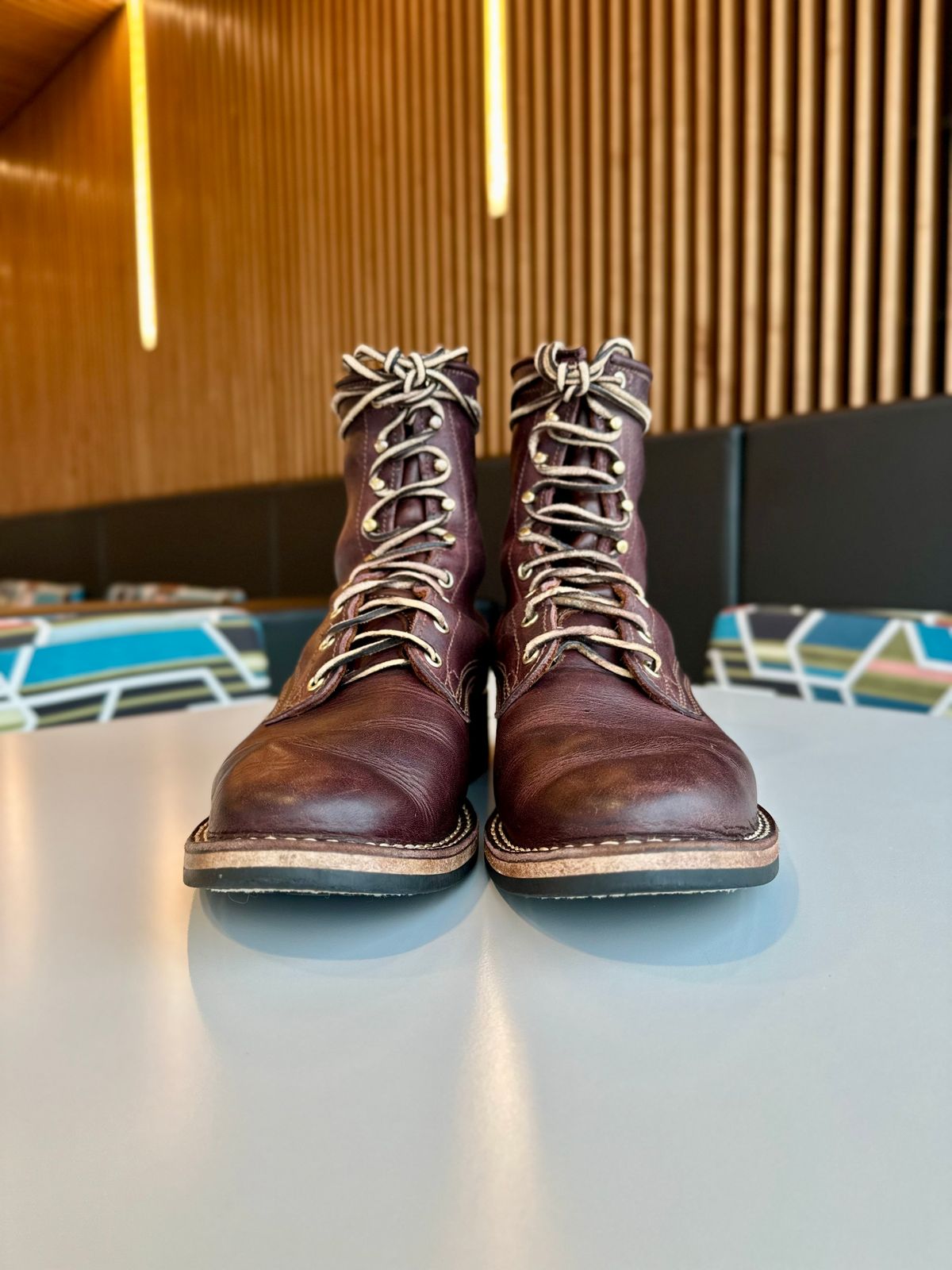 Photo by RUNNOFT on December 1, 2025 of the Nicks Nicks X Parkhurst V3 in Horween Cypress 8.