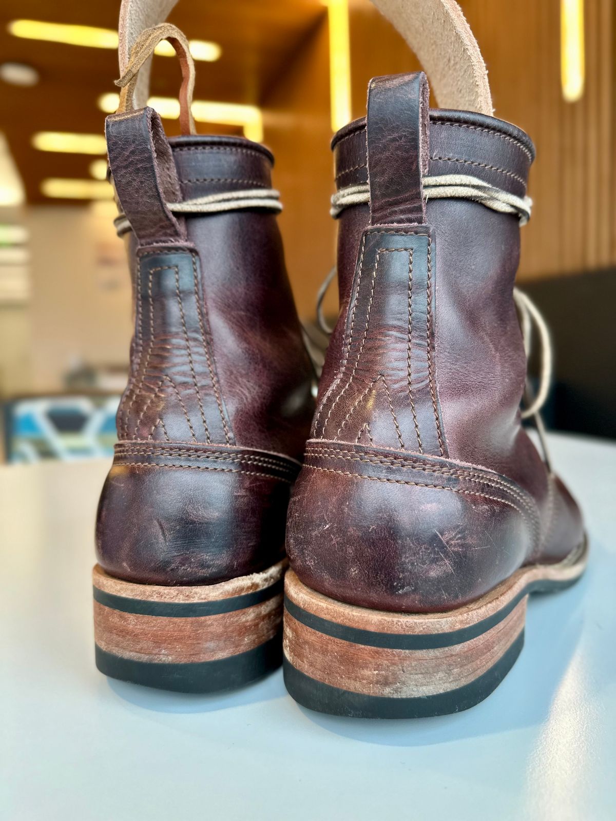 Photo by RUNNOFT on January 3, 2026 of the Nicks Nicks X Parkhurst V3 in Horween Cypress 8.