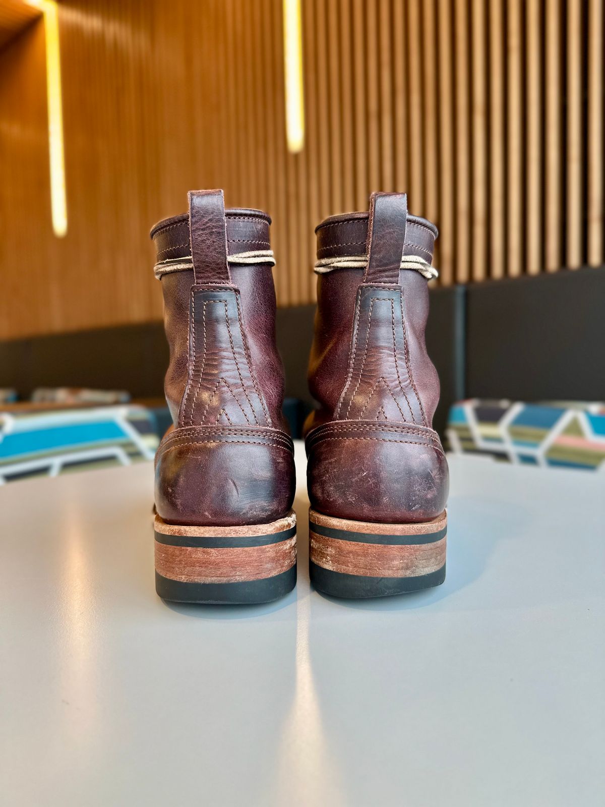 Photo by RUNNOFT on January 3, 2026 of the Nicks Nicks X Parkhurst V3 in Horween Cypress 8.