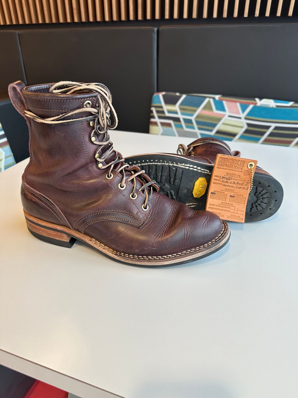 Photo by RUNNOFT on January 3, 2026 of the Nicks Nicks X Parkhurst V3 in Horween Cypress 8.