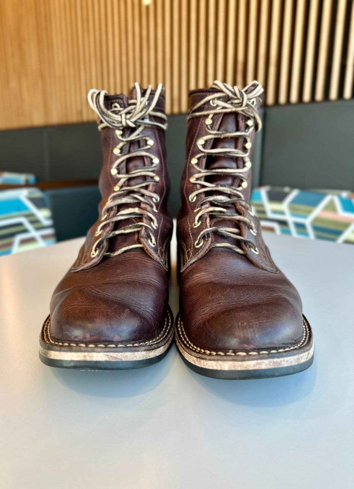 Photo by RUNNOFT on February 1, 2026 of the Nicks Nicks X Parkhurst V3 in Horween Cypress 8.