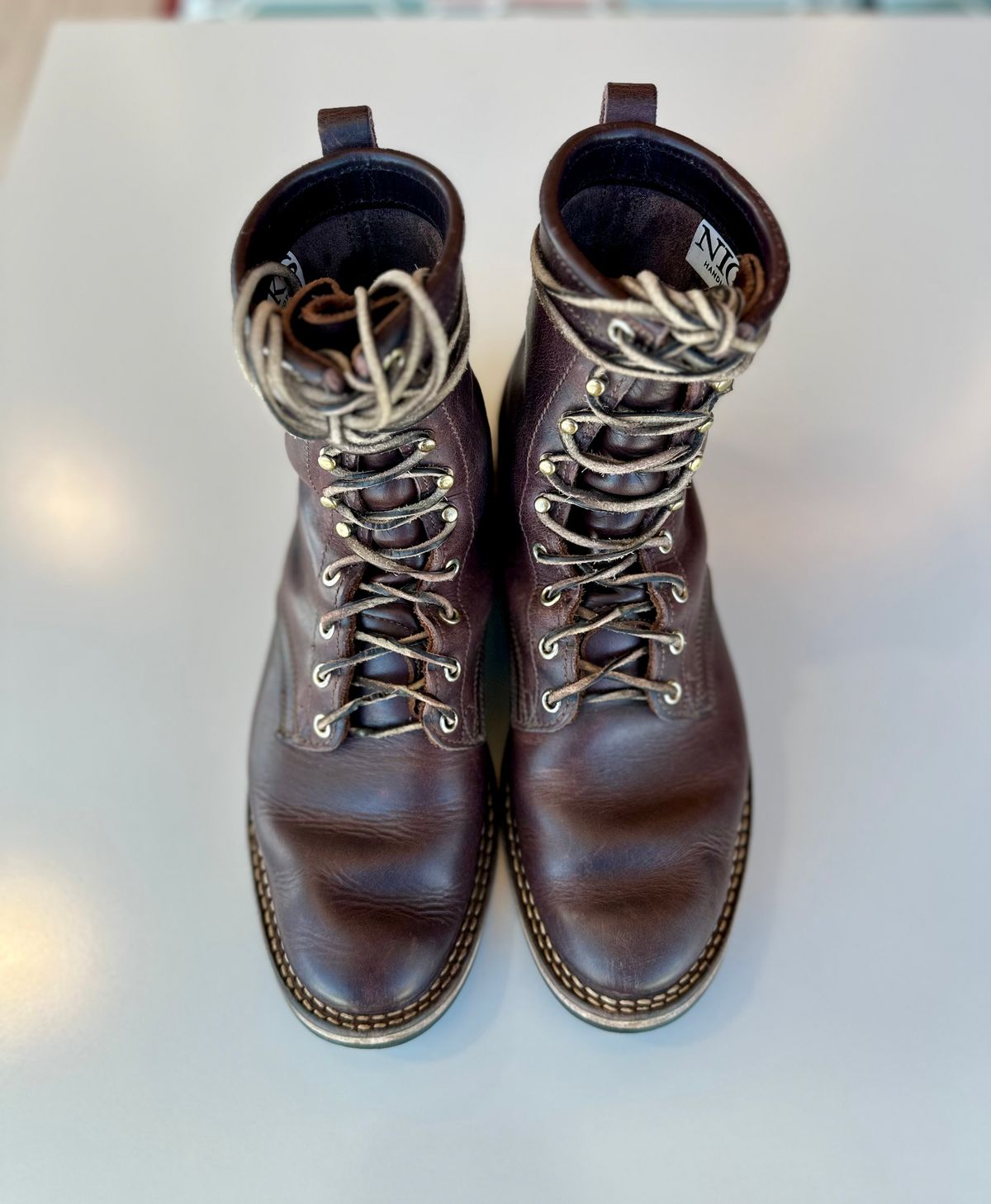 Photo by RUNNOFT on February 1, 2026 of the Nicks Nicks X Parkhurst V3 in Horween Cypress 8.