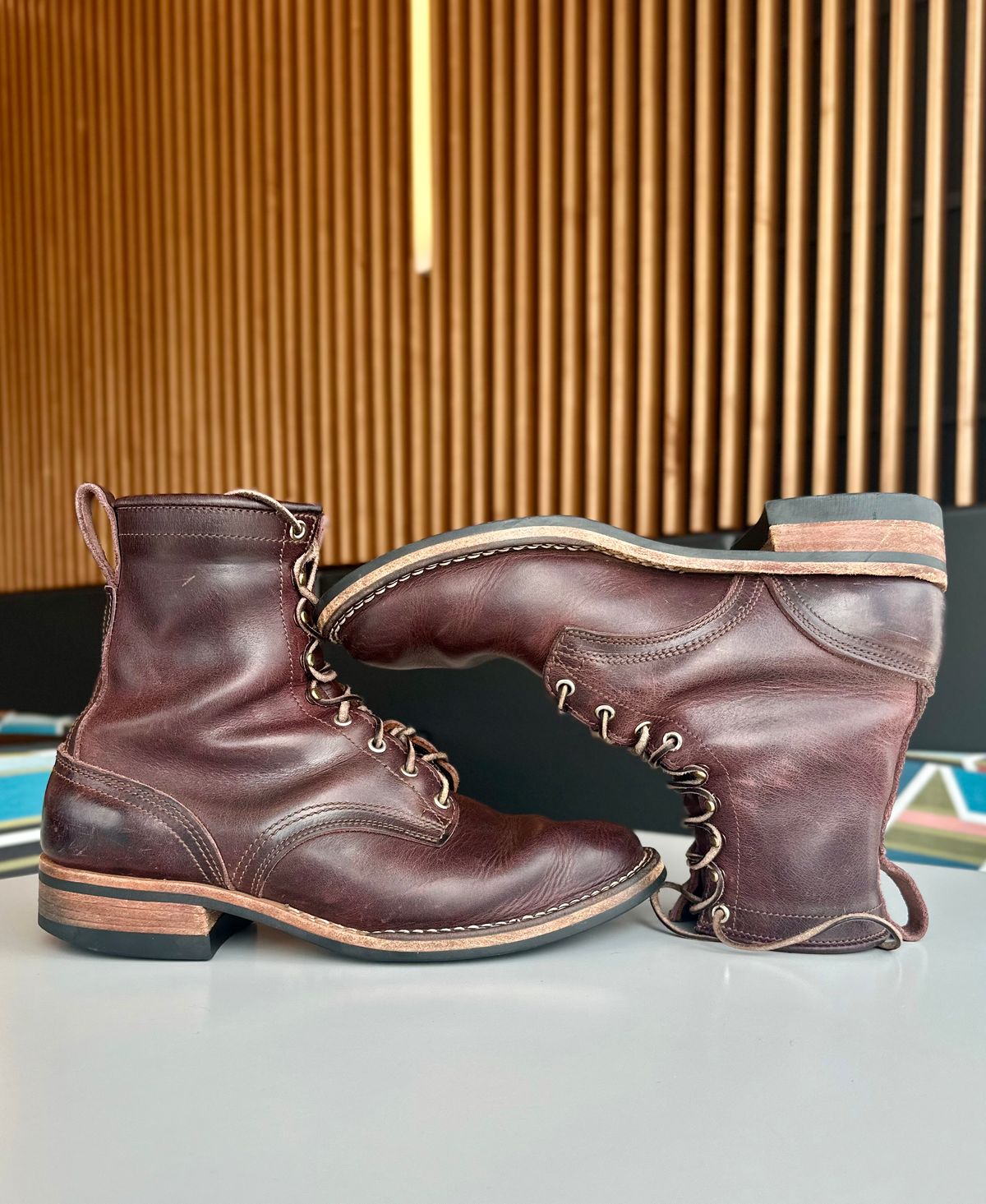 Photo by RUNNOFT on February 27, 2026 of the Nicks Nicks X Parkhurst V3 in Horween Cypress 8.