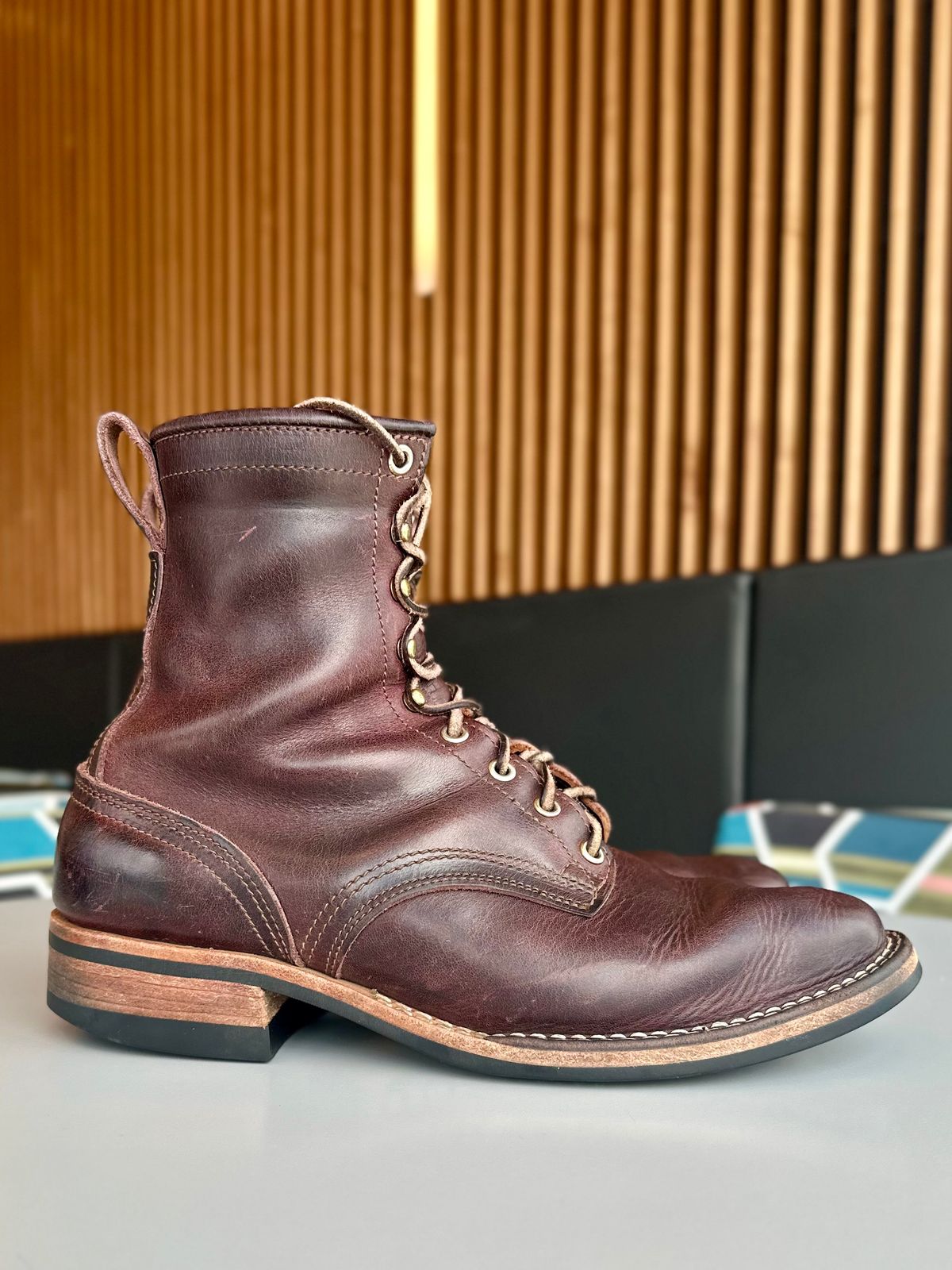 Photo by RUNNOFT on February 27, 2026 of the Nicks Nicks X Parkhurst V3 in Horween Cypress 8.