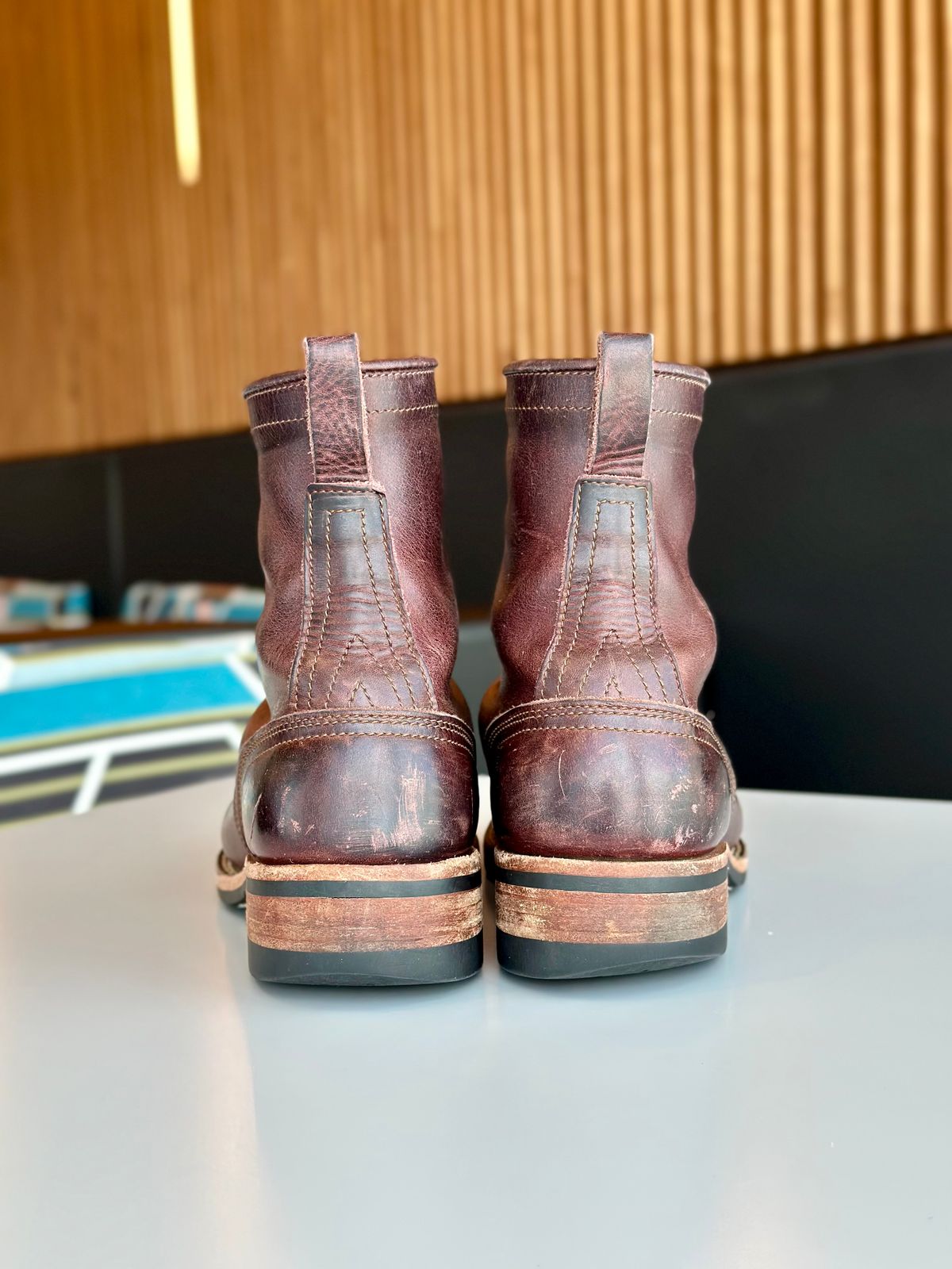 Photo by RUNNOFT on April 4, 2026 of the Nicks Nicks X Parkhurst V3 in Horween Cypress 8.