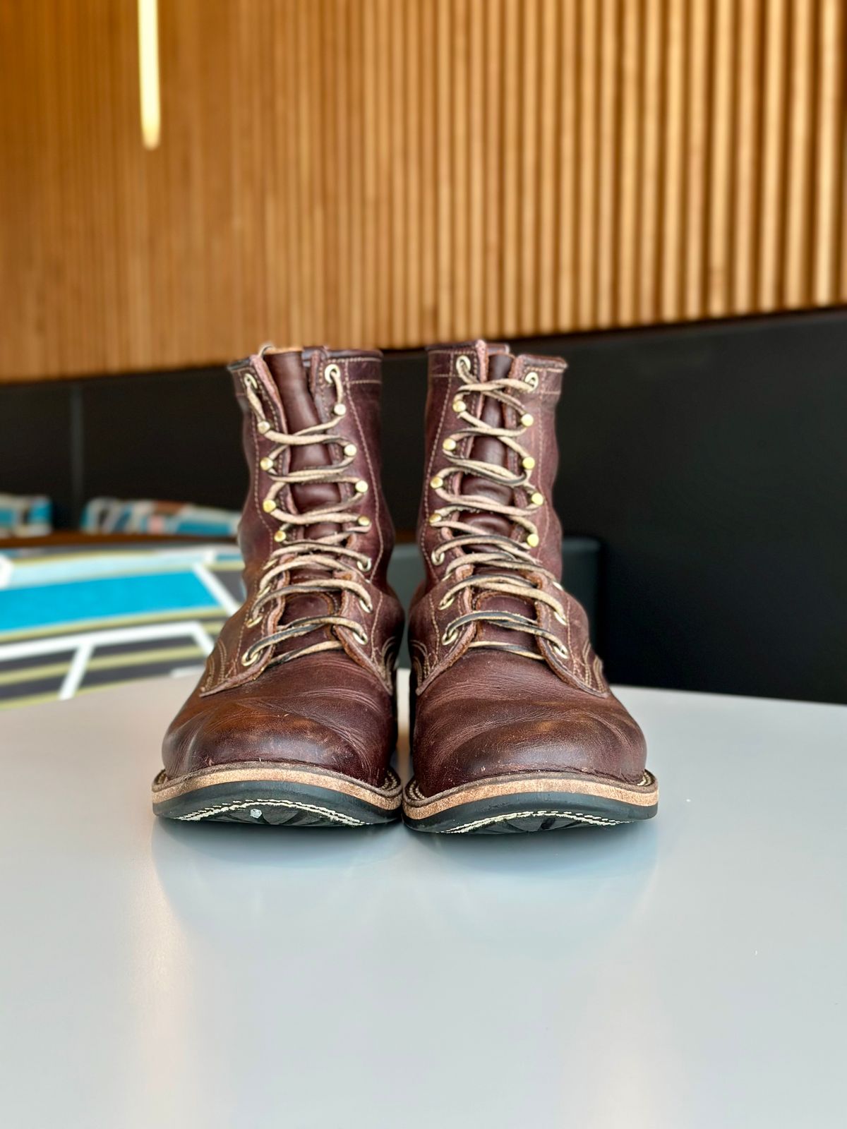 Photo by RUNNOFT on April 4, 2026 of the Nicks Nicks X Parkhurst V3 in Horween Cypress 8.