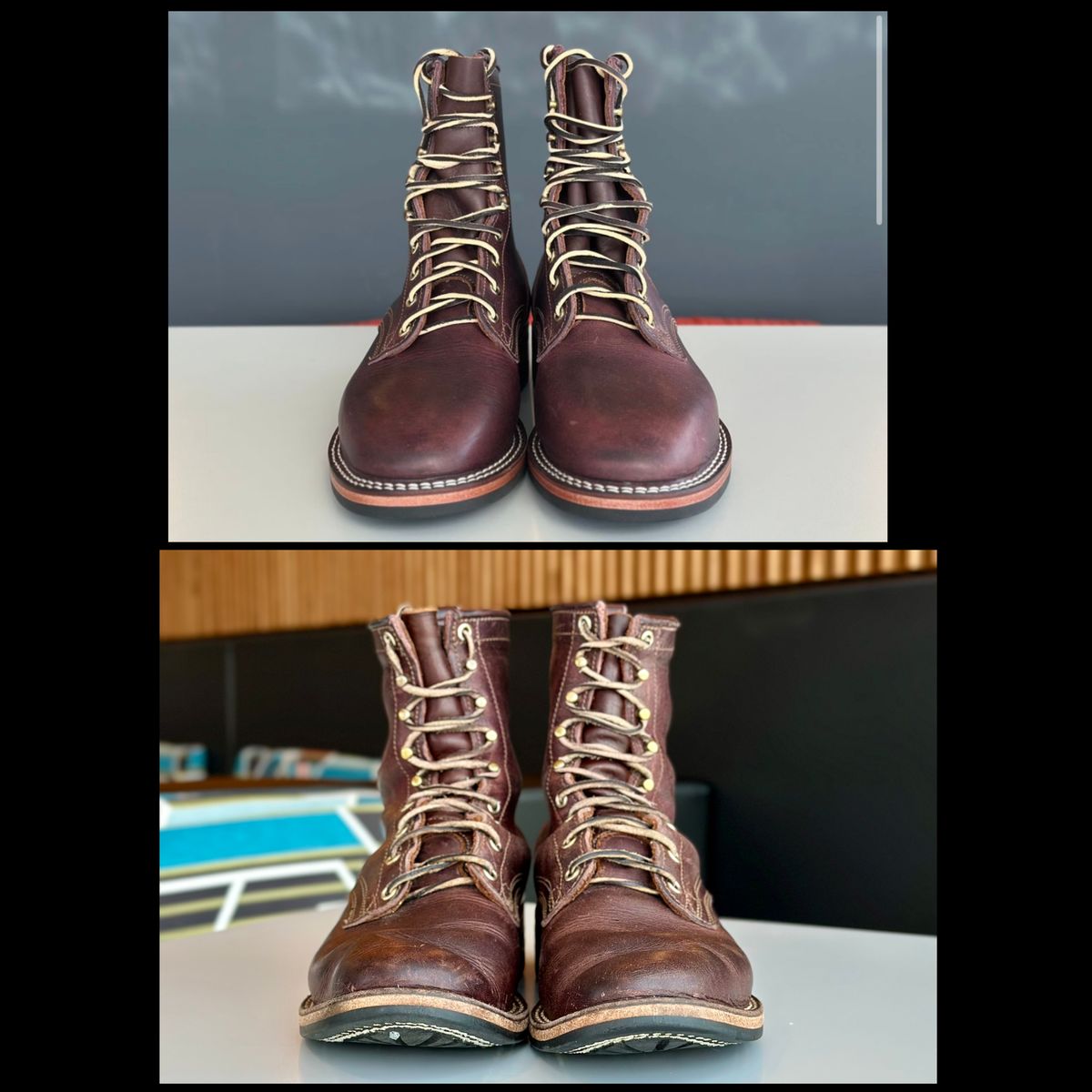 Photo by RUNNOFT on April 5, 2026 of the Nicks Nicks X Parkhurst V3 in Horween Cypress 8.