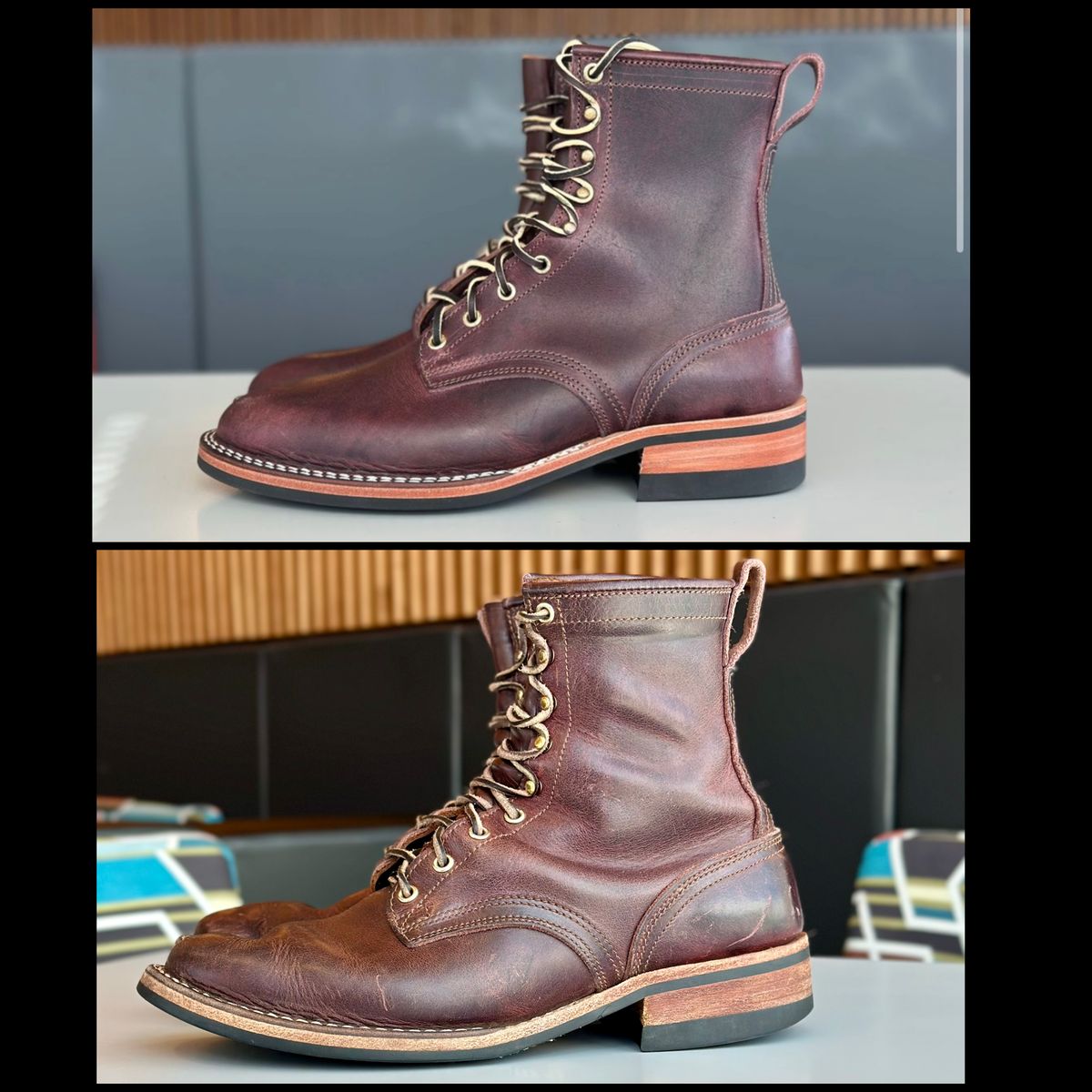 Photo by RUNNOFT on April 5, 2026 of the Nicks Nicks X Parkhurst V3 in Horween Cypress 8.