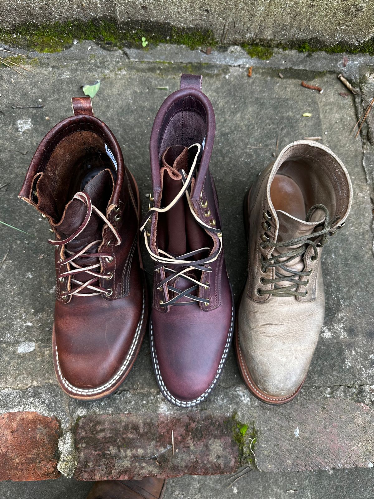 Photo by RUNNOFT on May 31, 2025 of the Nicks x Parkhurst V3 in Horween Cypress 8.